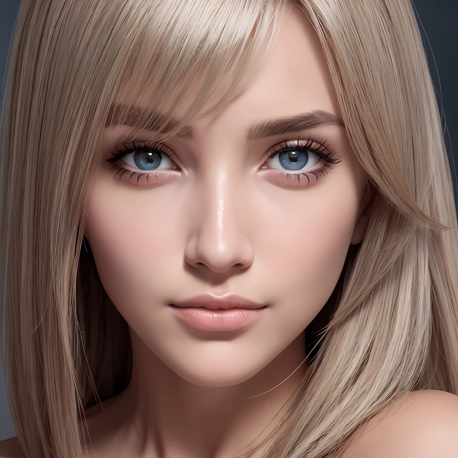 mulher loira muito bonita, olhos azuis, rosto de frente, virada para o expectador, 8k, ultra realistic photo, rosto perfeito, sem dupla face, no defective hands, cinematic lighthing --auto