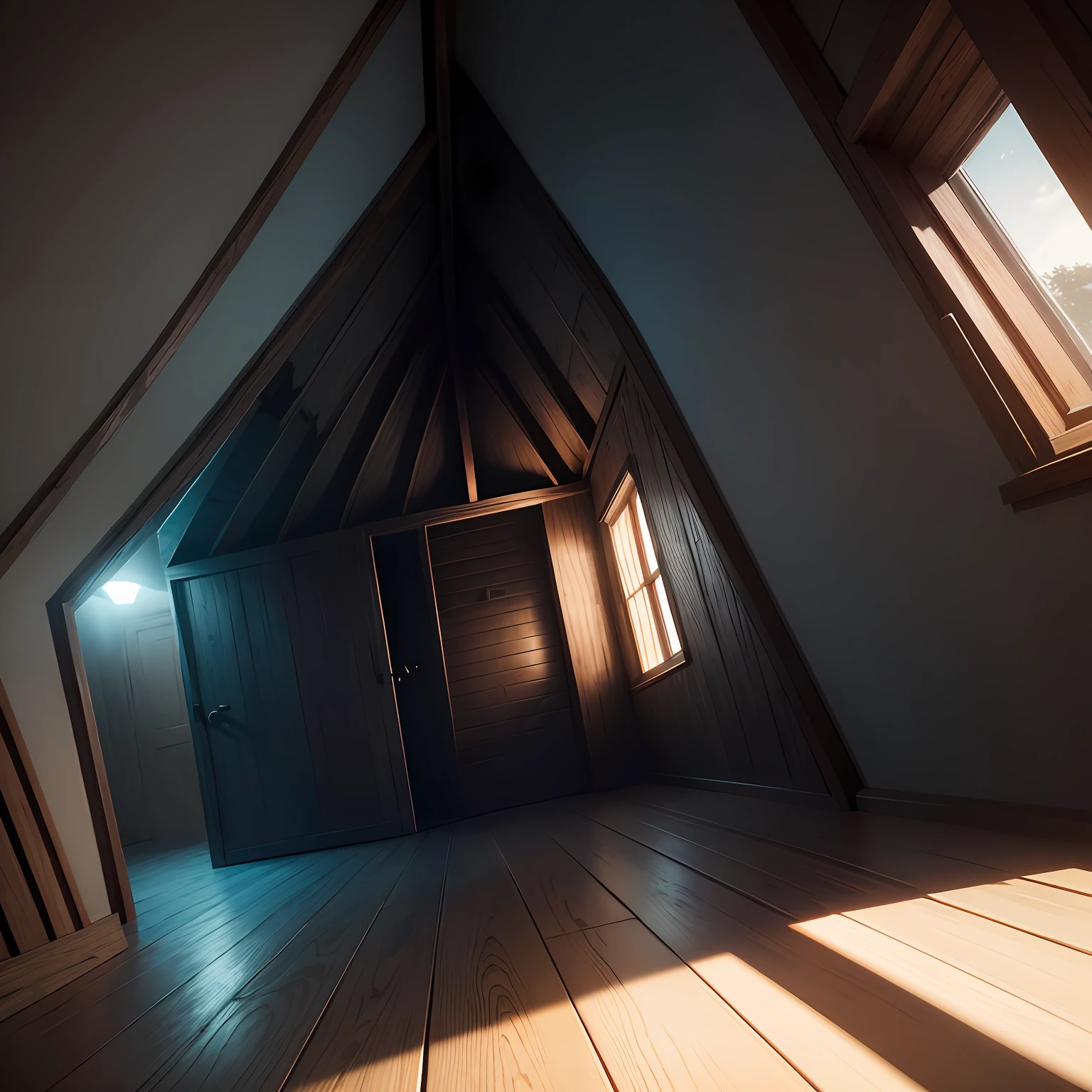 attic, sombrio, assombrado, suspense, noite, darkeness --auto