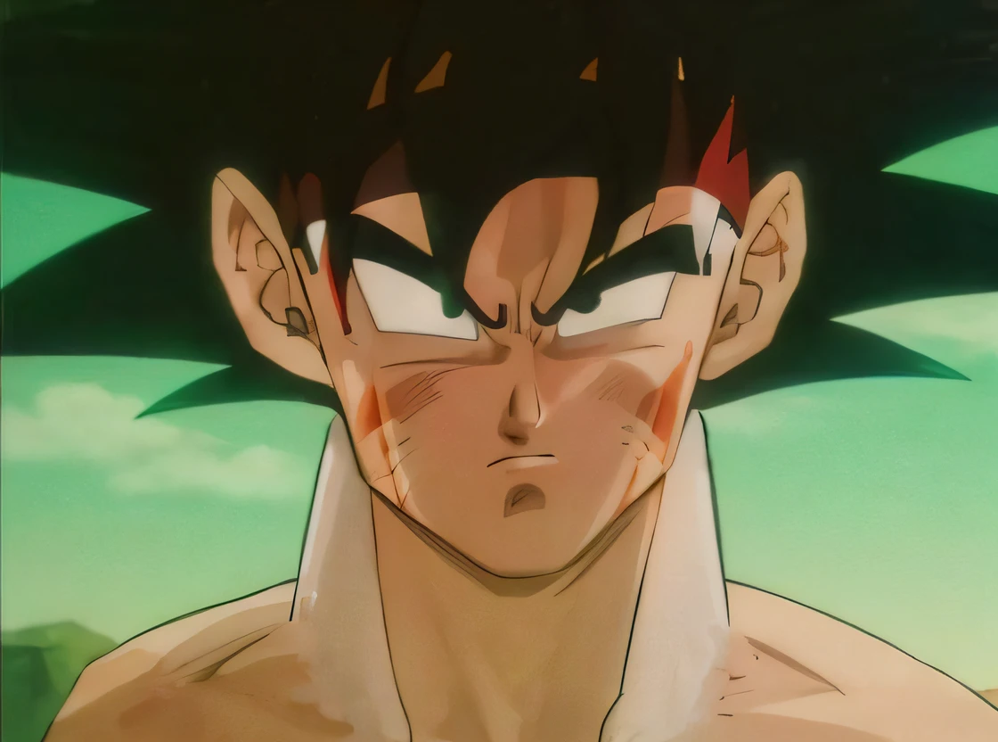 um close up de uma pessoa com um rosto muito grande, Goku Humano, Filho Goku, goku as an asian man, Goku de Dragon Ball Z, Goku de Dragonball Z, Akira Toriyama, Estilo Akira Toriyama, Goku de Dragon Ball, Goku, Broly, Filme ainda de Robot Goku, Retrato de Goku, son goku as the incredible hulk