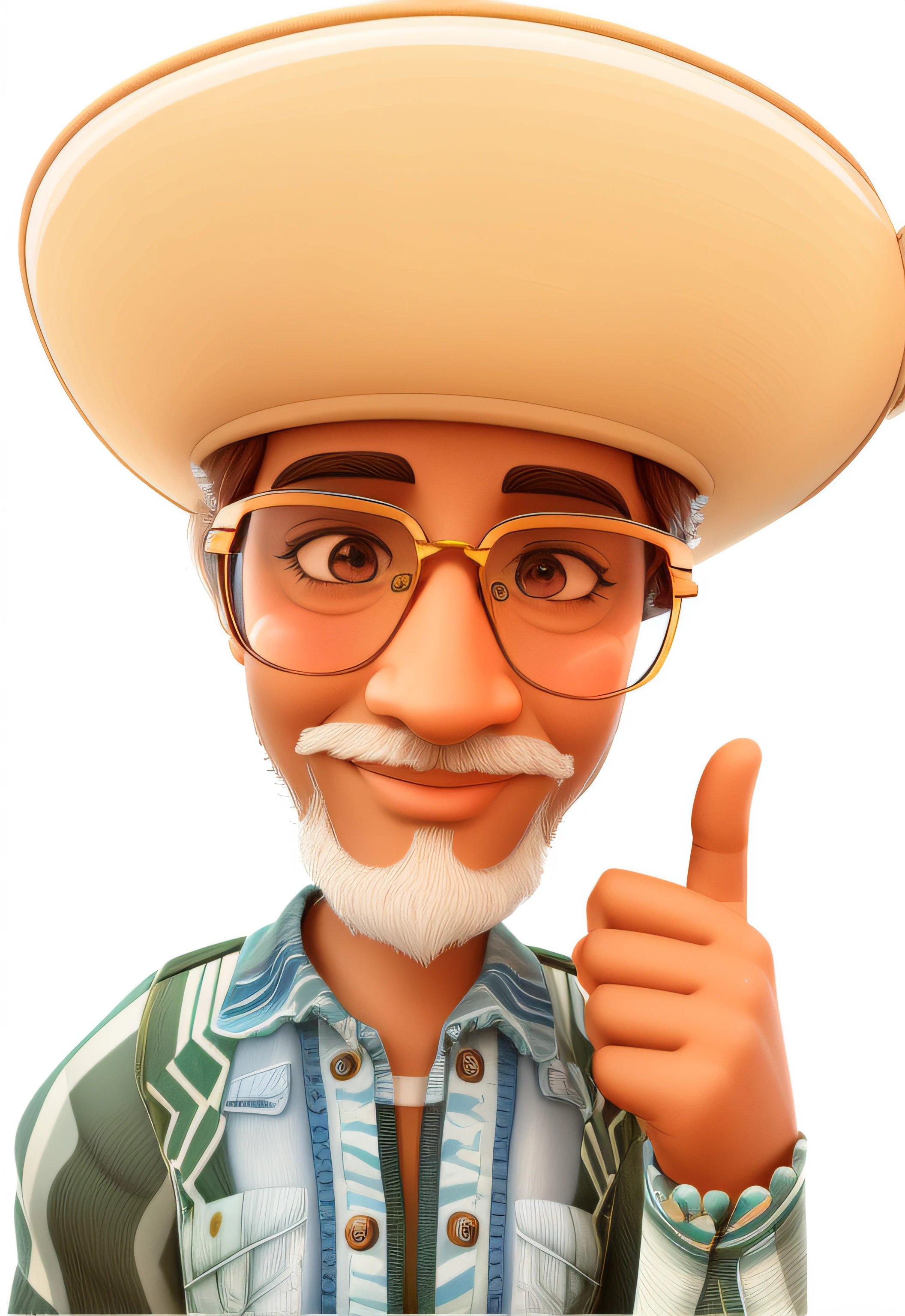 Put reflection of sunglasses on the lenses. Cartoon, 3D, 4K