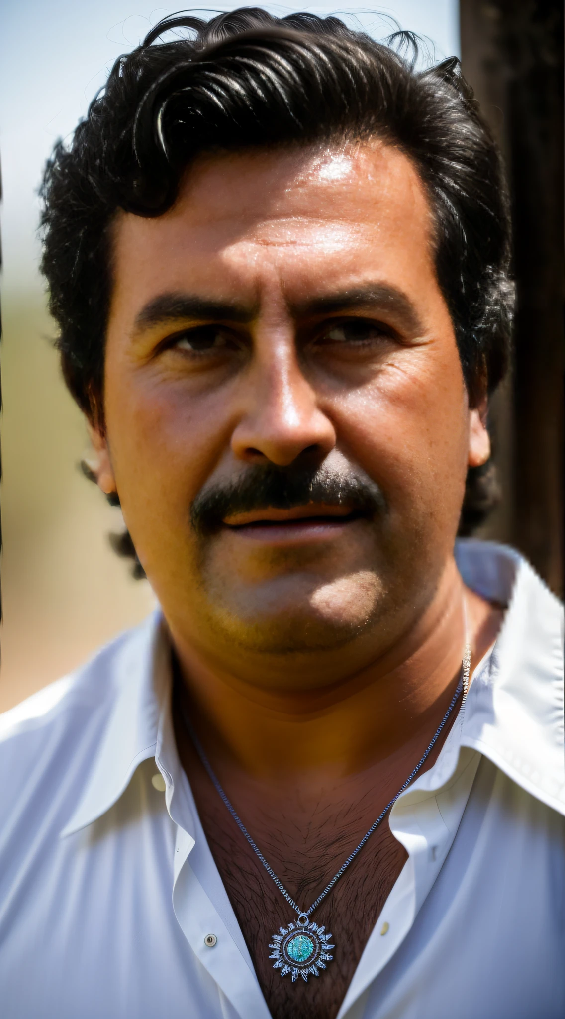 pablo escobar, pablo escobar, montanhas de dinheiro, Maximum realism, dinheiro no fundo, dolares em pilhas , pablo escobar em uma poltrona pablo escolbar em uma poltrona com dinheiro ao seu redor, fogo, realista fotografia, imagem realista, Foto RAW, parte superior do corpo, (olhando para o espectador, olhos abertos: 1.2), sentado muito dinheiro, Detailed texture of the lips, (pele de alto detalhe: 1.3), (lente de 100mm), Fujifilm XT3, trending in artstation, trend in CGSociety, Intricate, High Detail, foco nítido, dramatic, textura realista, hdr, Subsurface scattering, global ilumination, filme ainda, filme-like, bokeh, 3d, cores vivas / raytraced / cores quentes, arte de pintura fotorrealista por midjourney e greg rutkowski, cinemactic, 40mm f/2.8, remasterizado, 8k, 4k uhd, sharpened details, ultra detalhado
