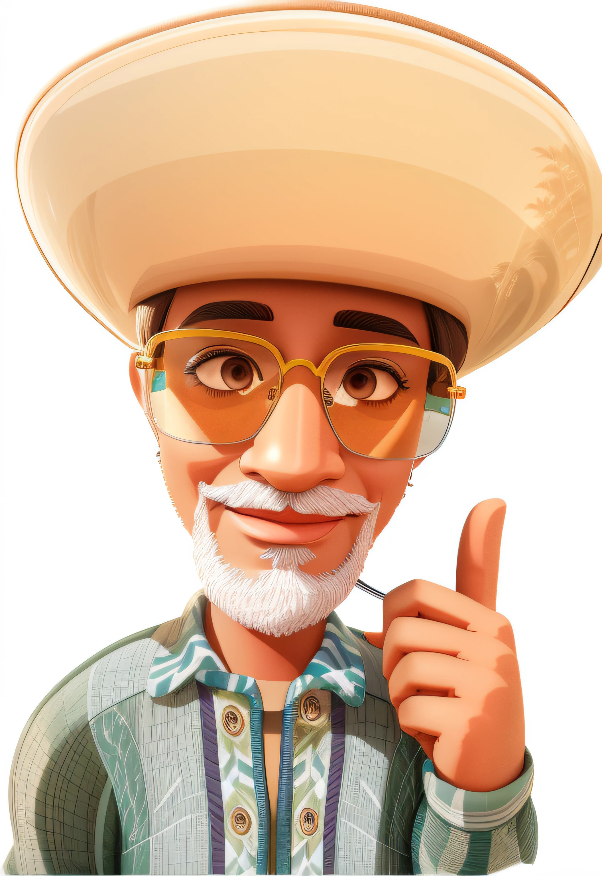 Put reflection of sunglasses on the lenses. Cartoon, 3D, 4K