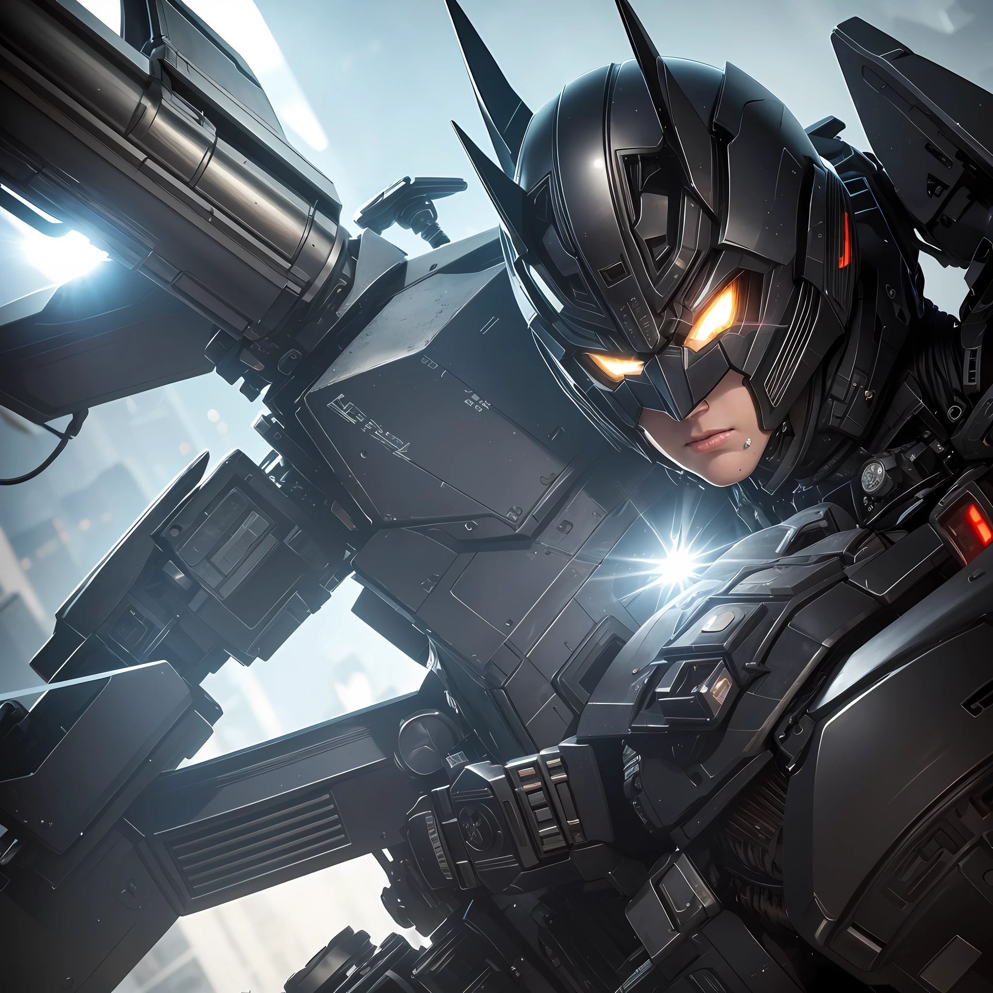 .Transformers, The style of Batman and H Giger, photograph realistic, hyper-detailing, natural soft light, Pale color background, photore, Studio lighting for film shooting + dynamic compositions, incredibily detailed, Sharpen, the detail + intricately details + profesional lighting, cinmatic lighting + 35mm + deformation + lightroom + photography of + bokeh + lens flare glow + filmgrain, black hair, short hair, wet hair, dashed eyes, drooling, torogao, ahegao, covering eyes, first-person view, Genre painting, 16k --auto