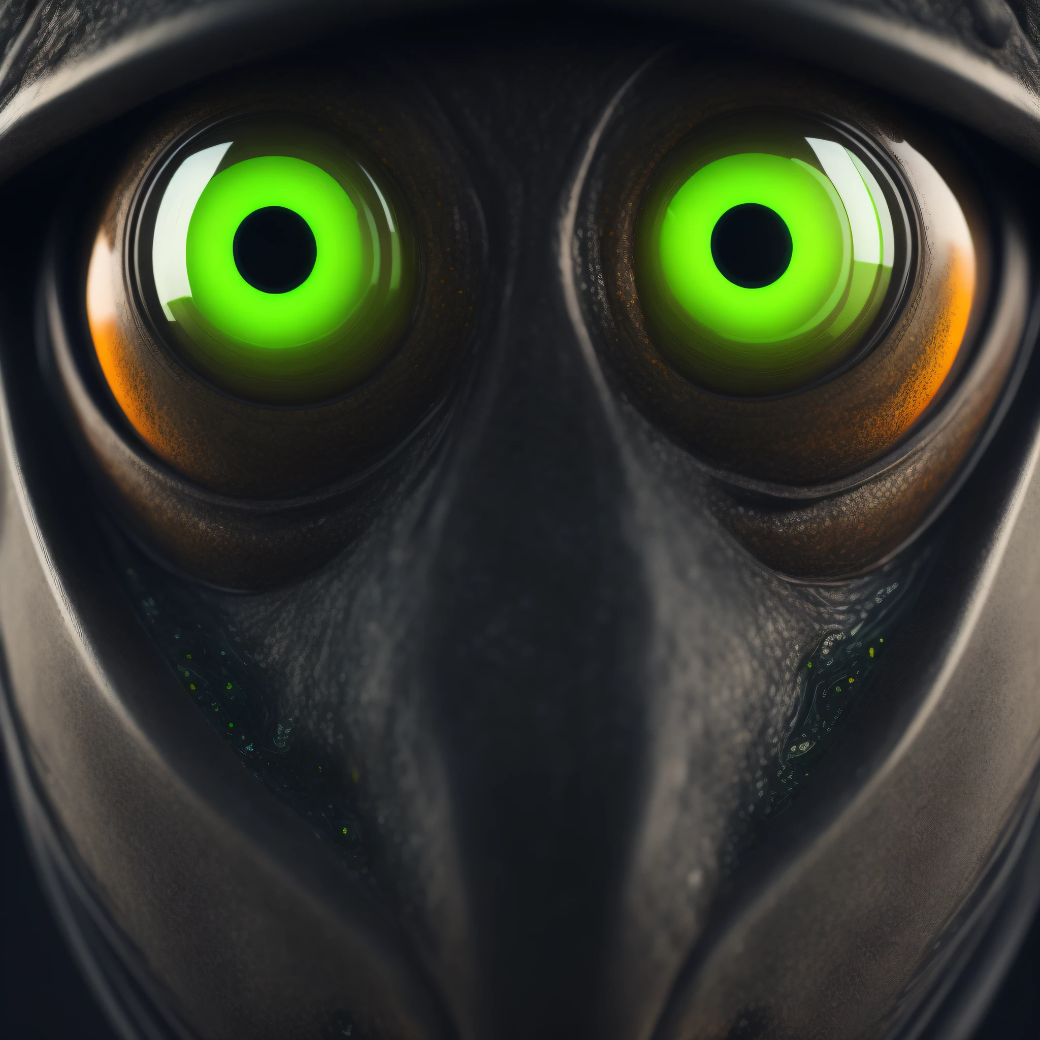 fking_scifi_v2, portrait of an alien, large eyes, slick skin, slime, 80mm, f/1.8, dof, bokeh, depth of field, subsurface scattering, stippling