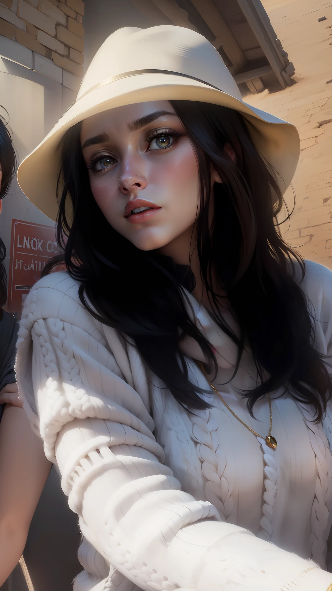 (masterpiece:1.3), (8k, photorealistic, RAW photo, best quality: 1.4), (1girl), beautiful face, (realistic face), (black hair, short hair:1.3), beautiful hairstyle, realistic eyes, beautiful detailed eyes, (realistic skin), beautiful skin, (sweater), absurdres, attractive, ultra high res, ultra realistic, highly detailed, golden ratio