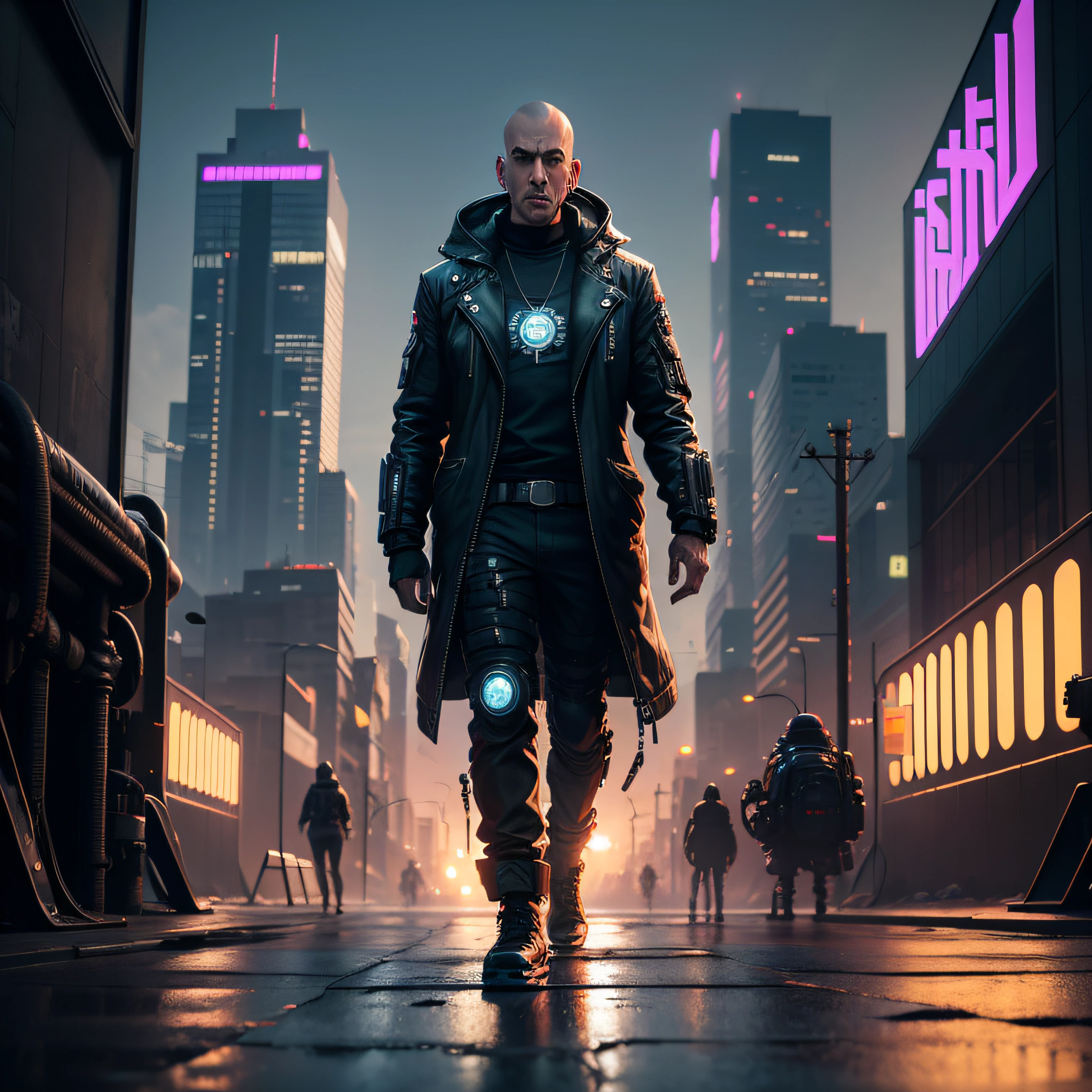 ciudad futurista cyberpunk por la noche, , Estilo cyberpunk hiperrealista, El apartaMento cyberpunk, Escenario ciberpunk futurista, Ciudad cyberpunk hiperrealista, City, cyberpunk setting, cyberpunk dreamscape, Arte cyberpunk ultrarrealista 8K Dibujo de un hombre de cuerpo completo montando cicla profesional, hand drawn animation, gru de Despicable Me, dibujado en papel, animation still, Al estilo de Tony Start, Dibujo suaveportada de revista,ambiente futurista, electrical energy, superficies reflectantes, (paisaje urbano: 1,3 ), 8k, fondo de pantalla oficial, (cyberpunk:1.2), futuro --auto