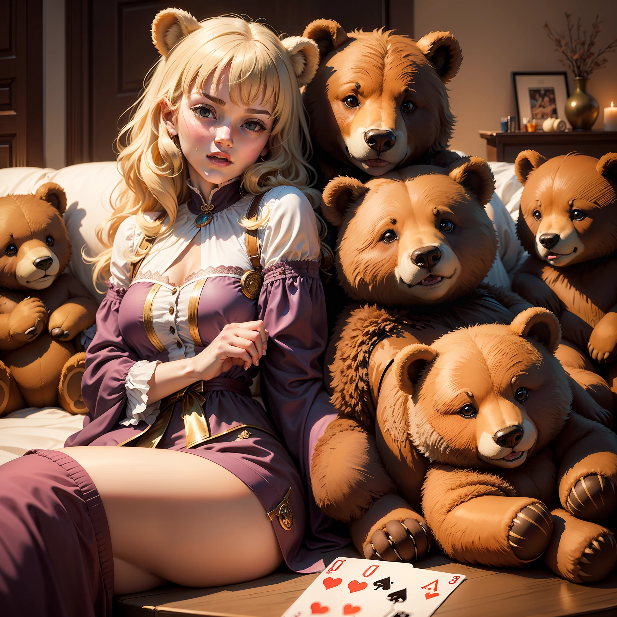 Goldilocks and three  Bears play card game --auto