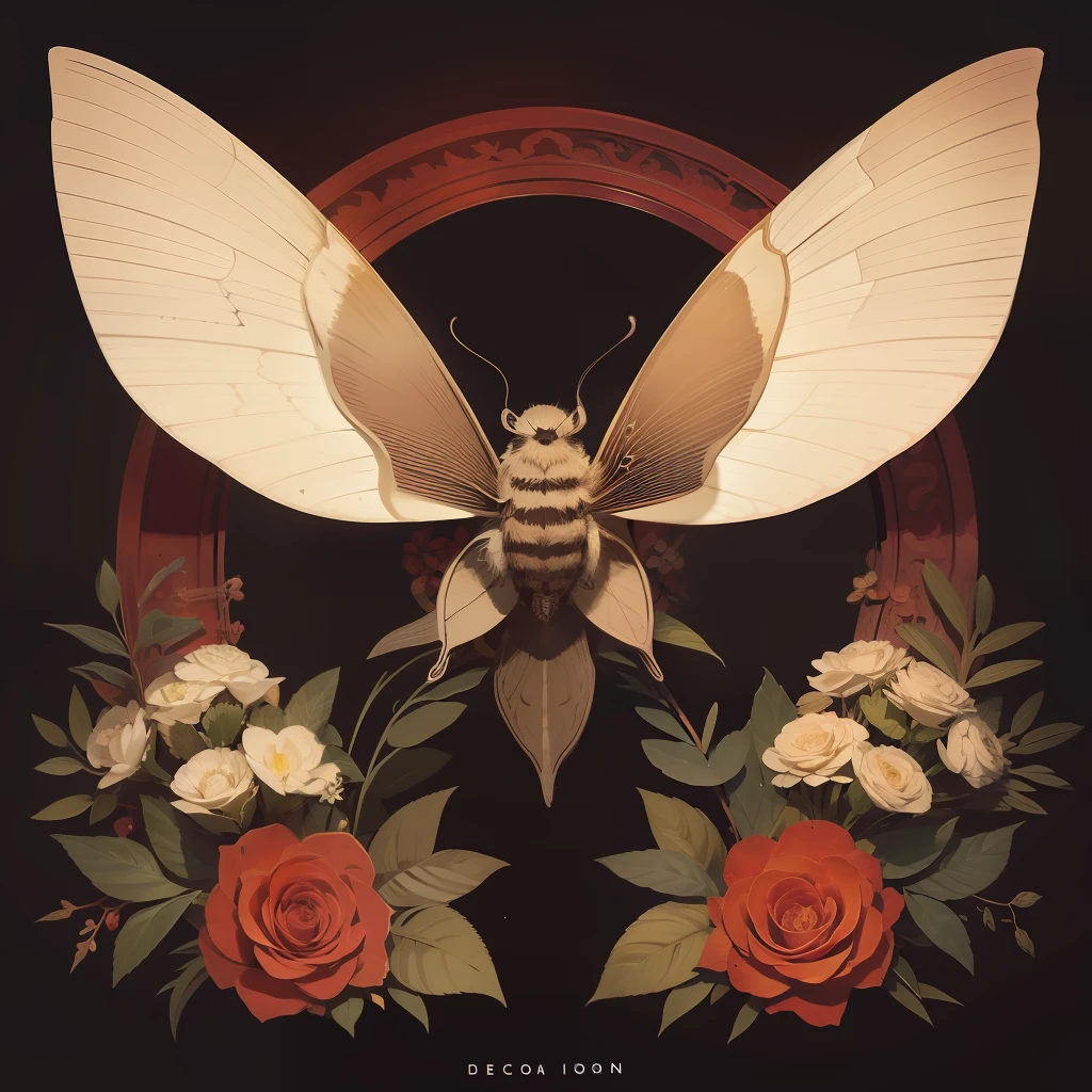 death moth, icon, intricate