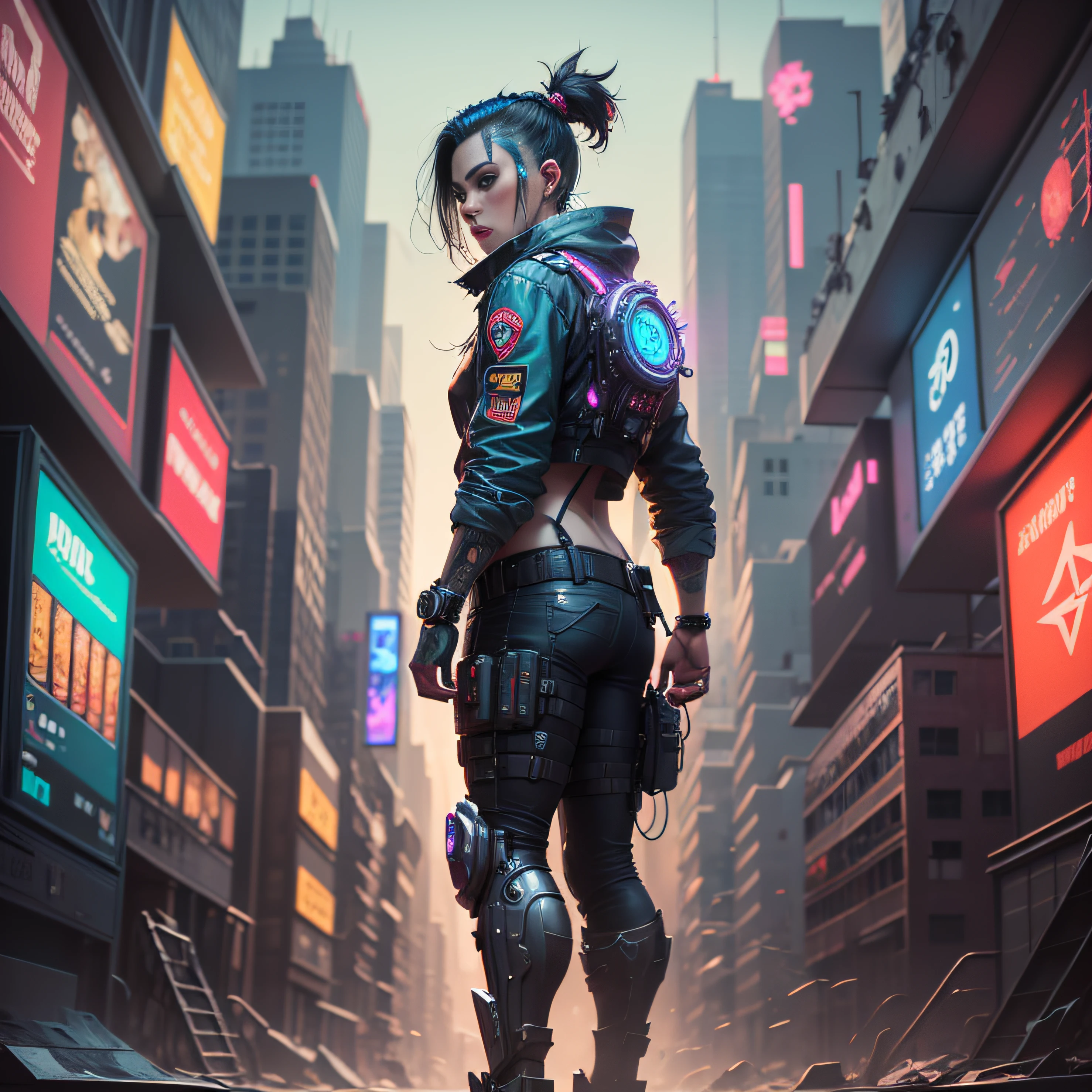 (La mejor calidad:1.2), A person standing in front of a vending machine, arte cyberpunk por Yuumei, Tendencias en Pixiv, fantastical realism, Guweiz y Makoto Shinkai, Tokio ,  Obras de arte al estilo de Guweiz, Obras de arte ciudad futurista cyberpunk por la noche, , Estilo cyberpunk hiperrealista,hiperrealista, City, cyberpunk setting, cyberpunk dreamscape, Ultra-realistic Cyberpunk Art 8K Drawing of a Full Body Man Animation , animation still, Al estilo de Tony Start, Dibujo suaveportada de revista,ambiente futurista, electrical energy, superficies reflectantes, (paisaje urbano: 1,3 ), 8k, fondo de pantalla oficial, (cyberpunk:1.2), futuro --auto