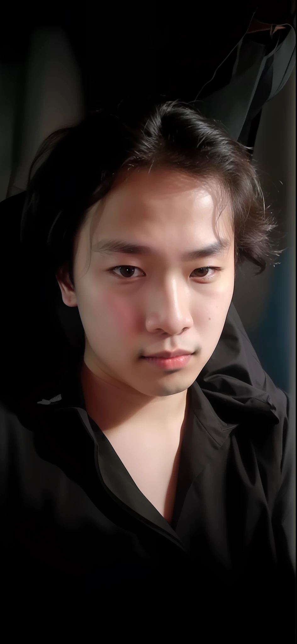 There is one wearing a black shirt and a black shirt, south east asian with round face, thawan duchanee, , Asian male, taken in the early 2020s, Asian face, 18 years old