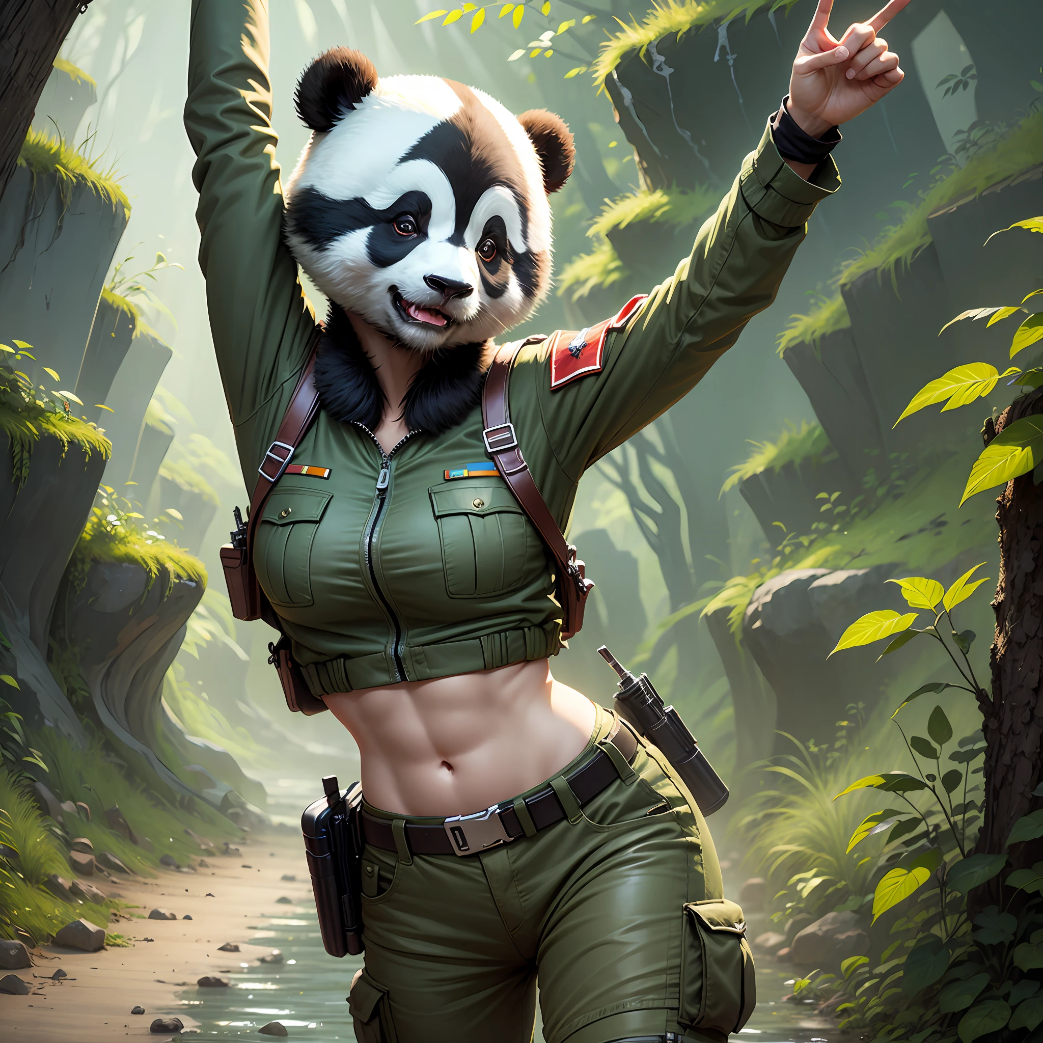 panda, Military, hiquality, Detailed, arma, dance, Nature. --auto