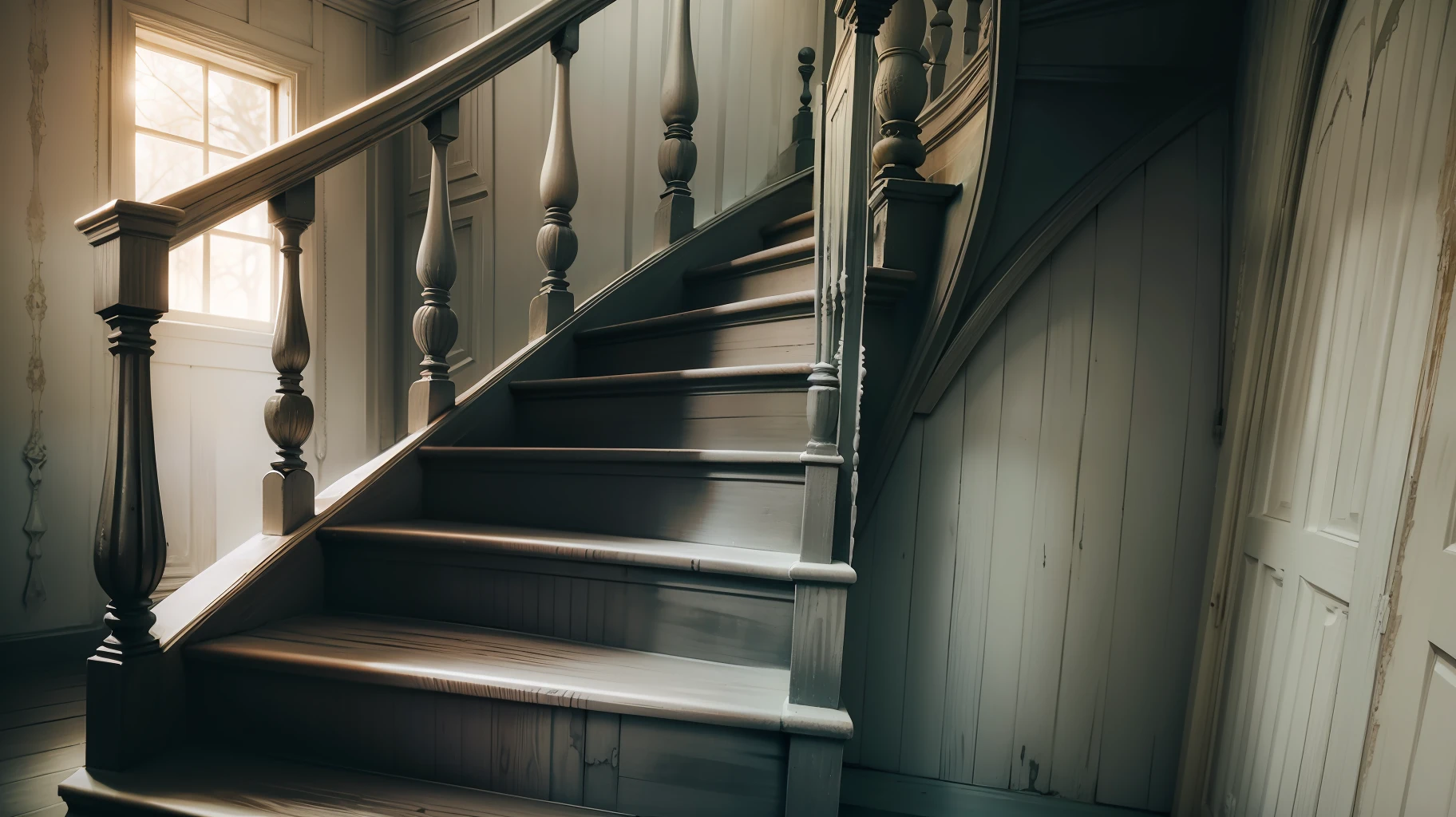 Spooky stairs, inside a spooky house