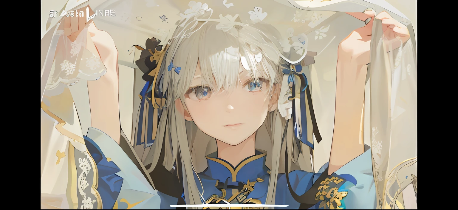 Anime girl with long hair blue dress holding white umbrella, from girls frontline, girls frontline style, Guviz, anime style like fate/stay night, inspired by Ma Yuanyu, intricate ornate anime cgi style, Guviz-style artwork, Fine details. Girl Front, Girls Frontline CG, Palace , A girl in Hanfu