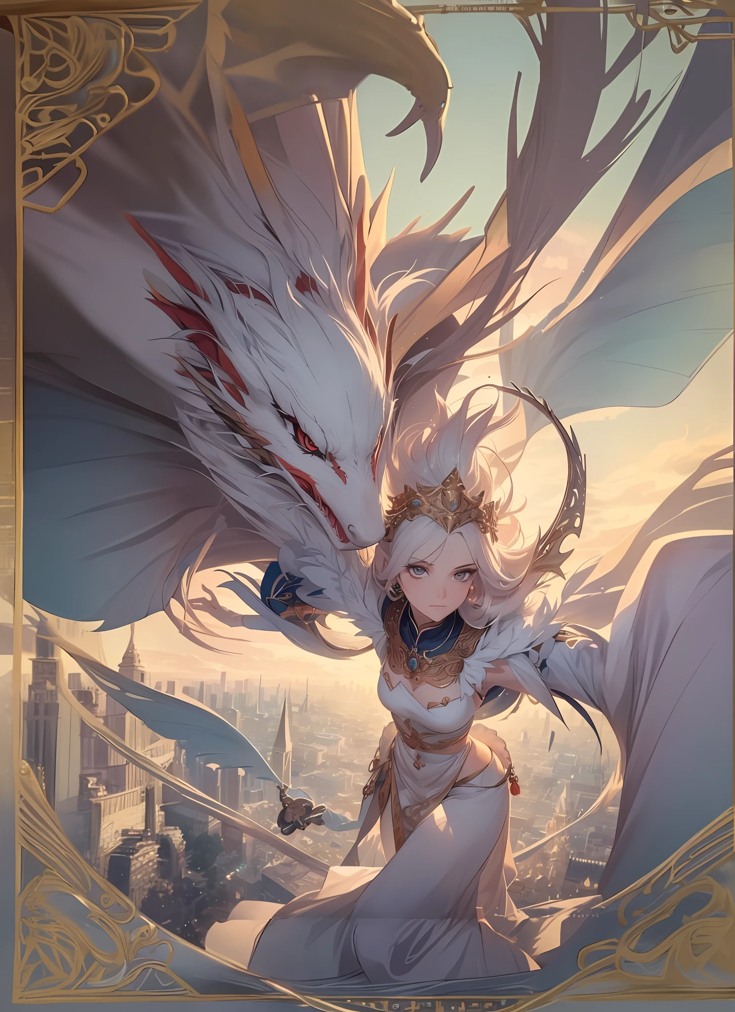 The dragon is summoned from the right arm and attacks. The female summoning artist activates the ultimate depths. The background is the baroque temple square. The summoner wears many jeweled accessories.detailed Schneider pastel ink, soft and fantastic, fluffy, (extremely fine and beautiful), (perfect details)、(pastel color),Soft texture:1.2.(Mastepiece, Best Quality), (finely detailed beautiful eye), (finely detailed eyes and detailed face),The tones are also visibly luminous.Pale blurred outline