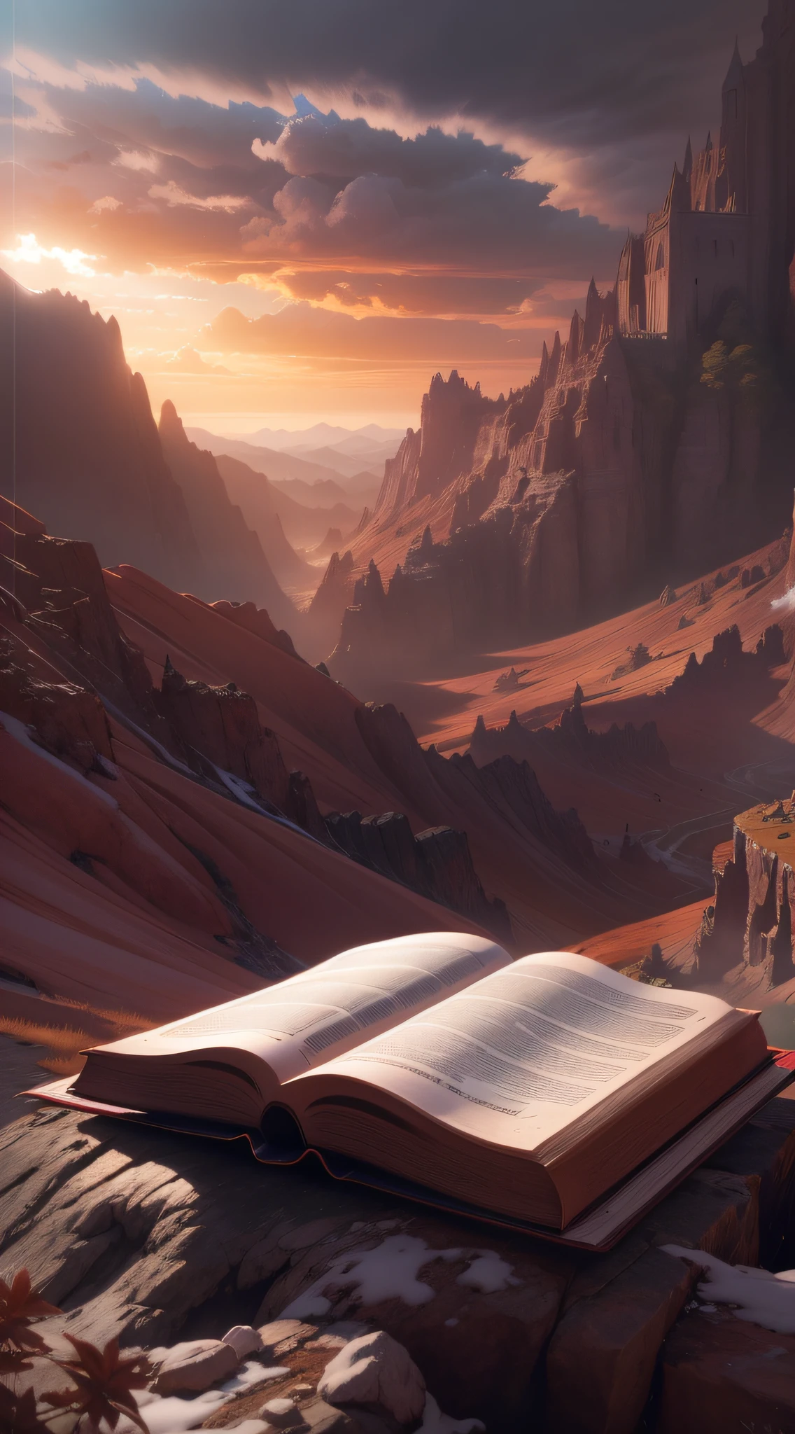 Amazing Holy Bible,, Landscape in the skies, cinemactic, Greg Rutkowski, ultra fotorreal, ultra detalhado, detalhes intrincados, hiper-realista, octan render, 8k, Full HD