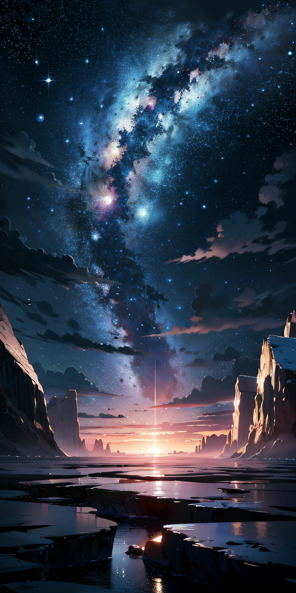 Ridiculous resolution, A high resolution, (masterpiece:1.4), ultra - detailed, starrysky, looking from above, the space, afloat，high qulity，The is very detailed，Cinematic lighting effects