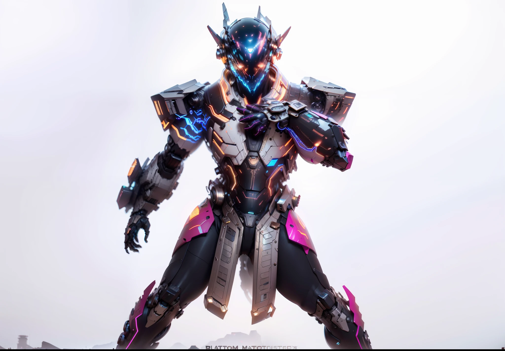 Realiy，photorealestic，Machinary，mechs，Technologie，musculous，glowing light eyes，Burly body，style of photography，Real scenery（Metallic texture 1.8）（Excess detail 2）（High resolution1.6）（4K clarity1.9)（Carbon fiber 1.5）（Metal reflection 1.5），Neon lights