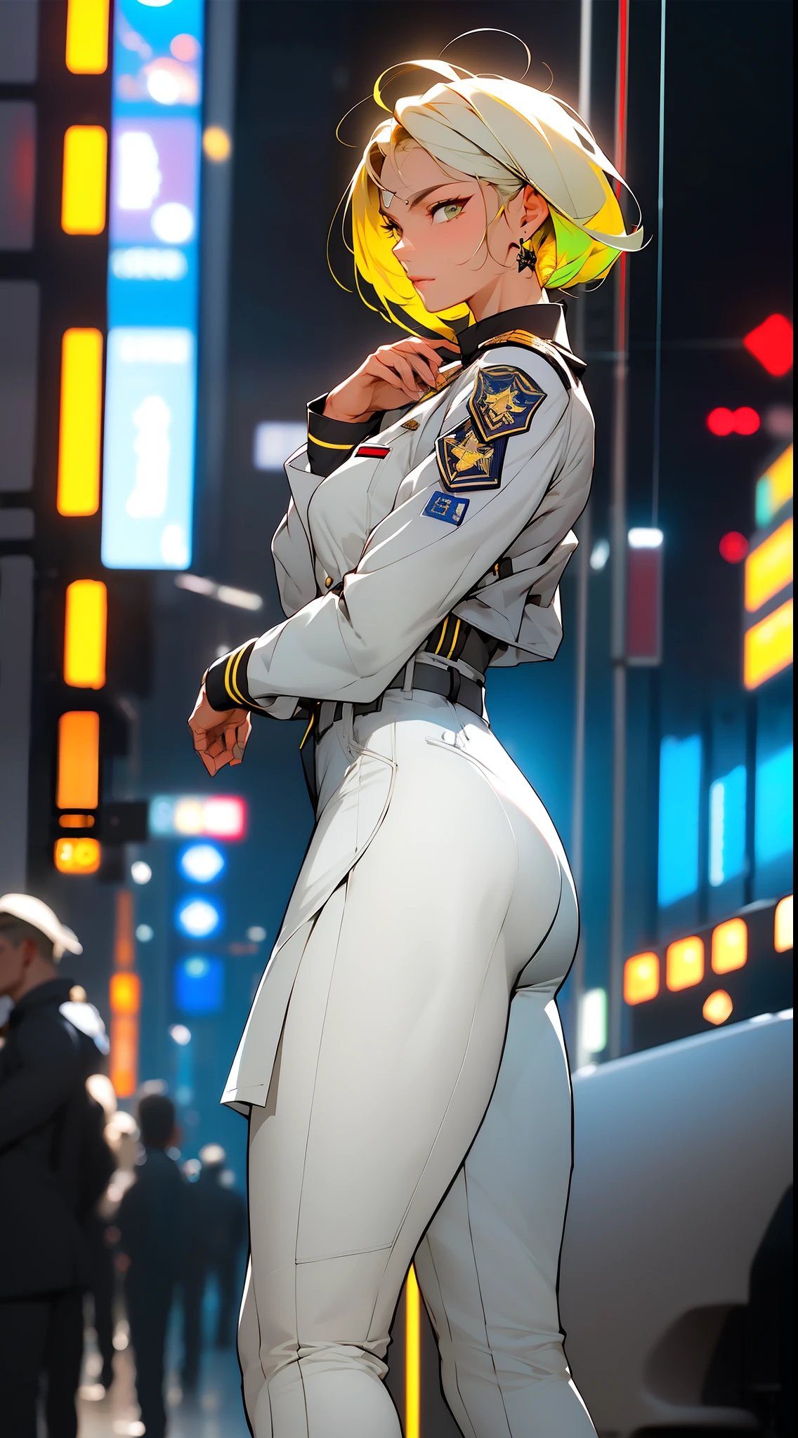 ((tmasterpiece, Need,Business negotiation aesthetics)),1 male solo, Close-up Shot Shot, (Determined eyes),(army suit),(White pilot captain jacket:1.3)(Detailed US Air Force pilot uniforms:1.5)(cabelos preto e longos),(formal outfit), men,(Clear facial features,detailed skin textures,Handsome face),white backgrounid, Yellow skin, standing on your feet,(tmasterpiece,top Quority,best qualtiy),(((flatcolors))),Strong,