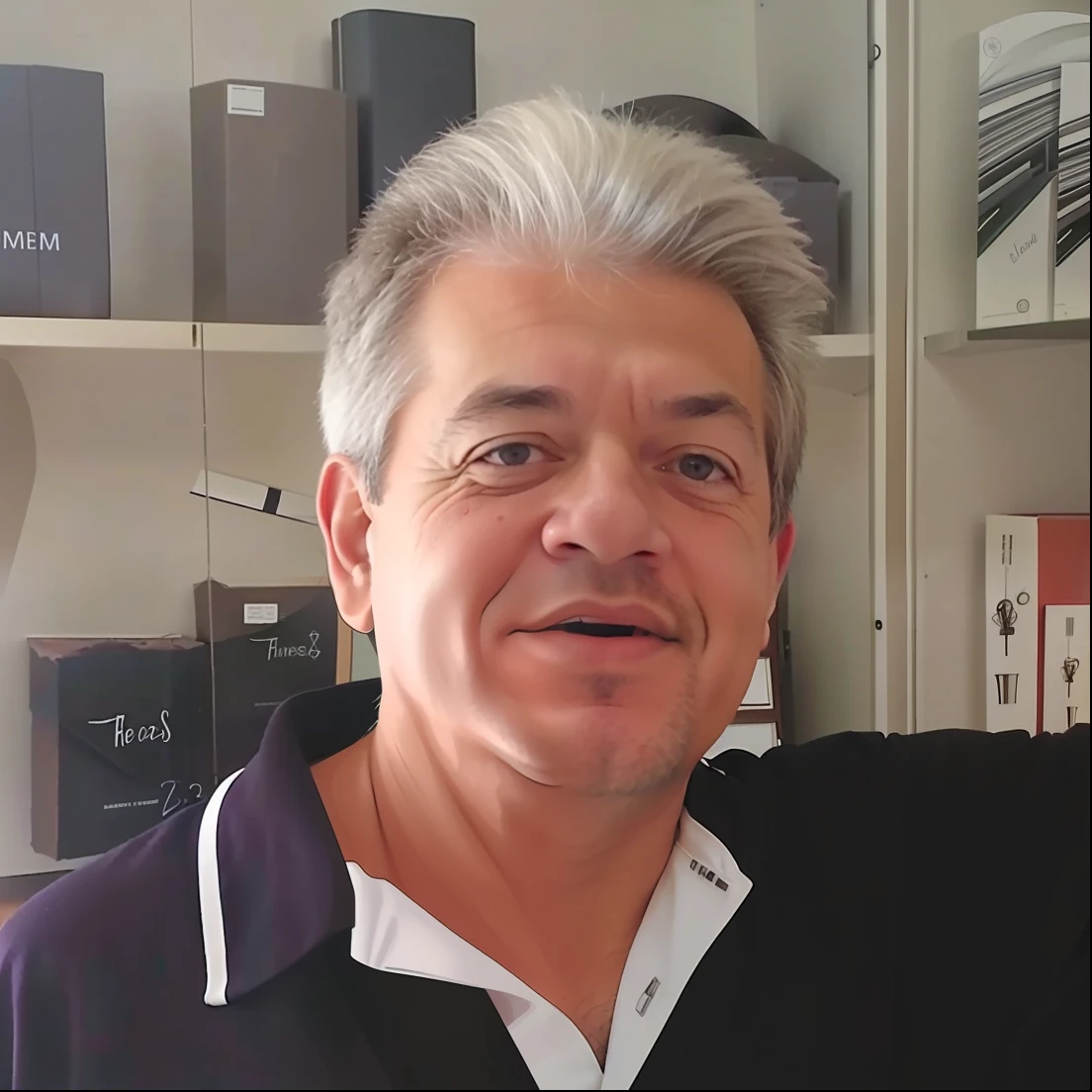 There's a man who's taking a selfie in front of a bookshelf., david rios ferreira, ignacio fernandez rios, luiz escanuela, ignacio fernandez rios, Salustiano Garcia Cruz, Roberto Benardi, victor maristane, Pepe Moreno, Mimmo Rottela placeholder image, Ignacio Rios, George Doutsiopoulos