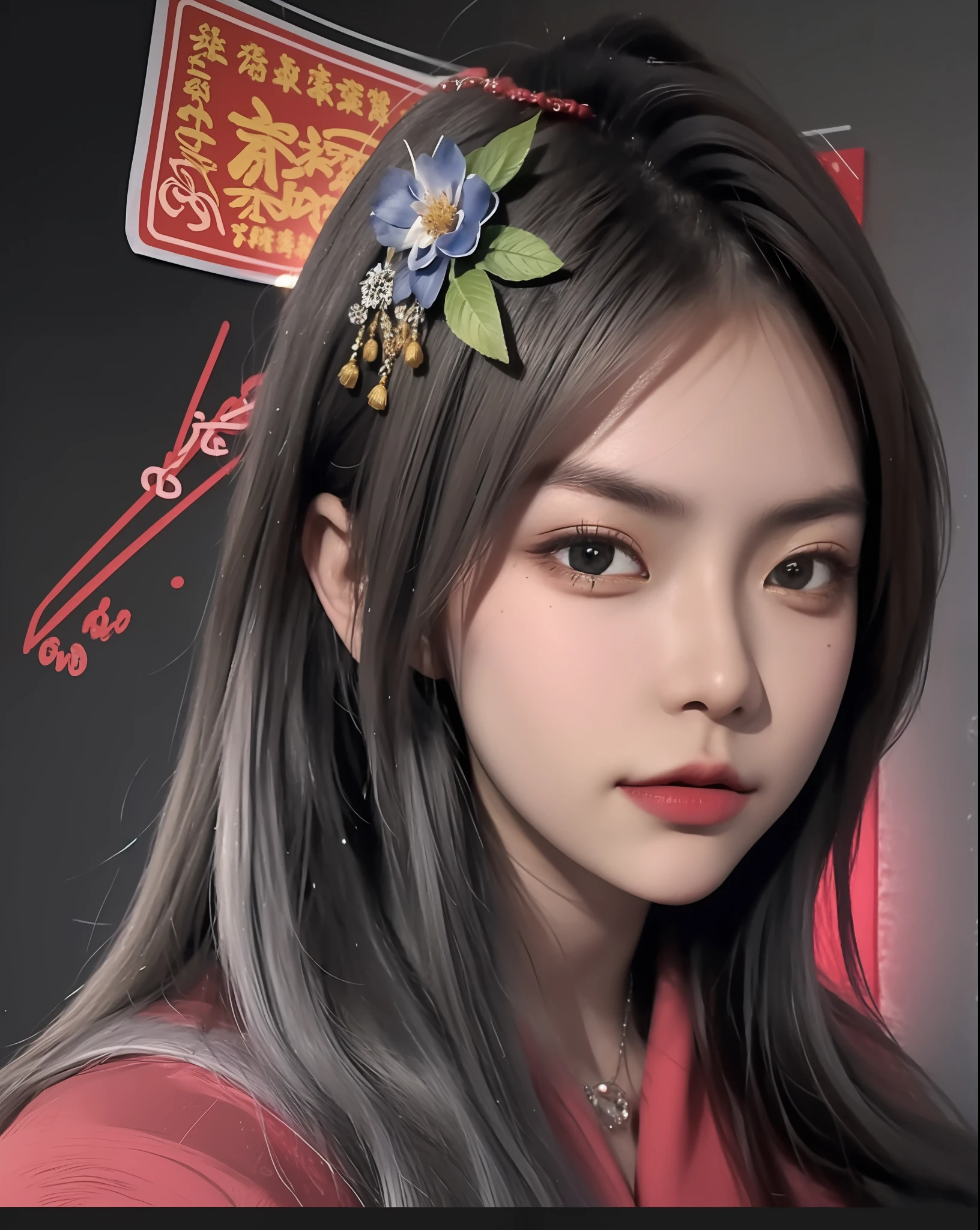 Portrait of a communist woman,Fantasyart,photographrealistic,动态照明,art stations,poster for,Volumetriclighting,Very detailed faces,4 k'',Award-Awarded,,1girll,in the darkness nigth,deep shading,low tune,Photo of the Republic of China,(formal outfit:1.4),long whitr hair,whaite hair,