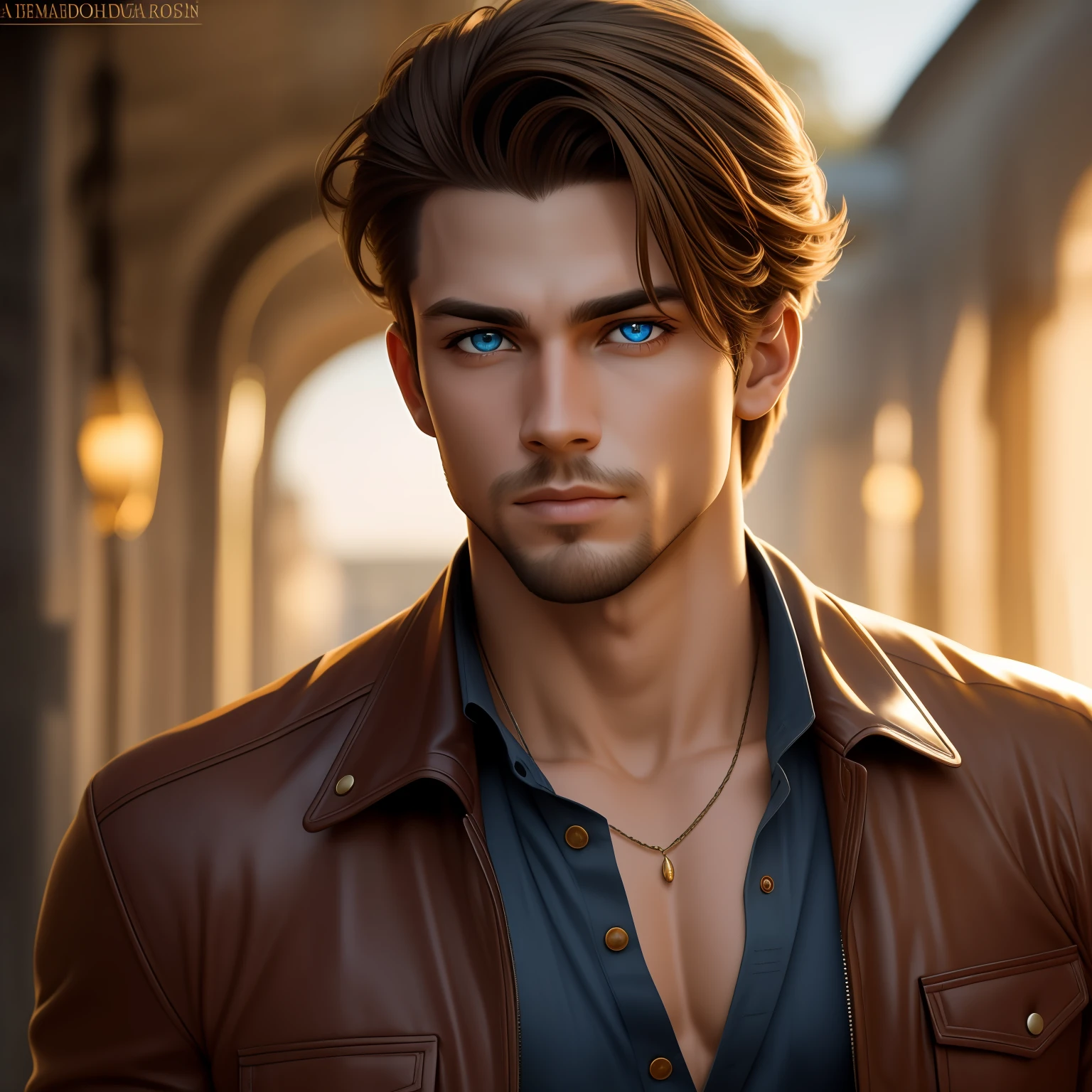 Foto americana de un chico guapo, intense amber eyes, Translucent, con un look sereno amable y sexy, muy guapo, amber eyes, dorado, Translucent, afilado, Clear lighting, 8k