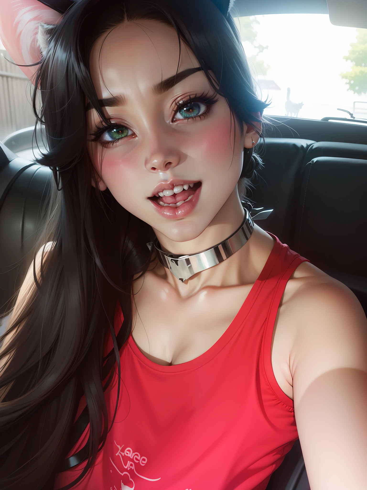((anime)), ((cute)), ((candy colors)), ((cat ears)), ((Black chocker))