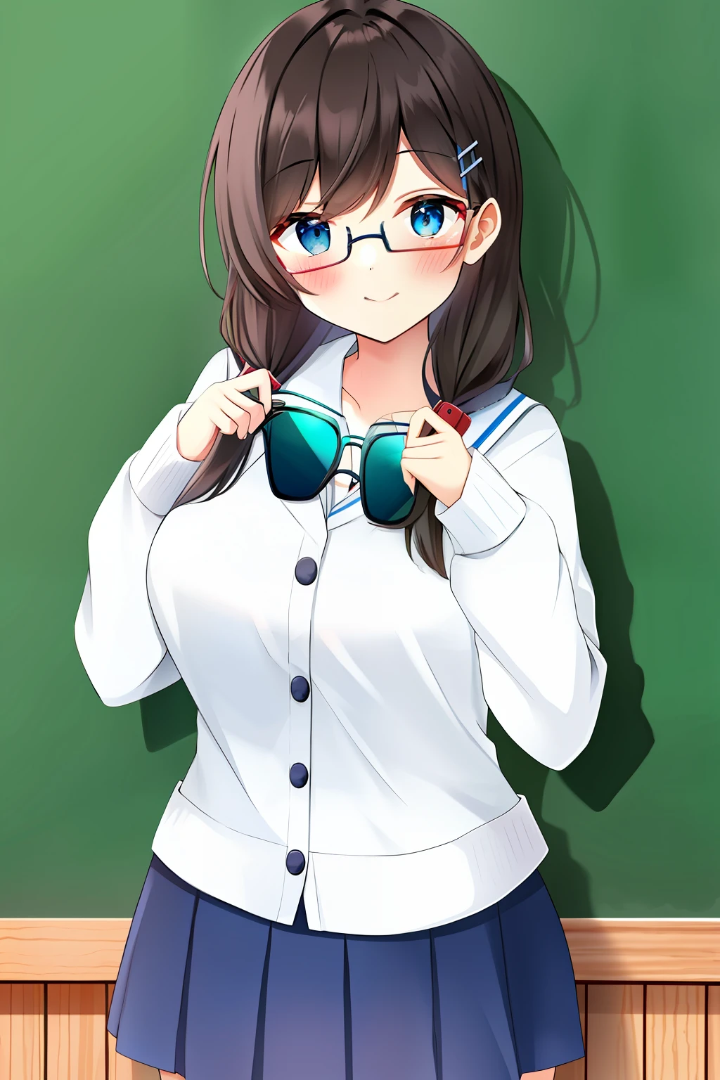 Cowgirl hi-school girl eye glasses pubick hair