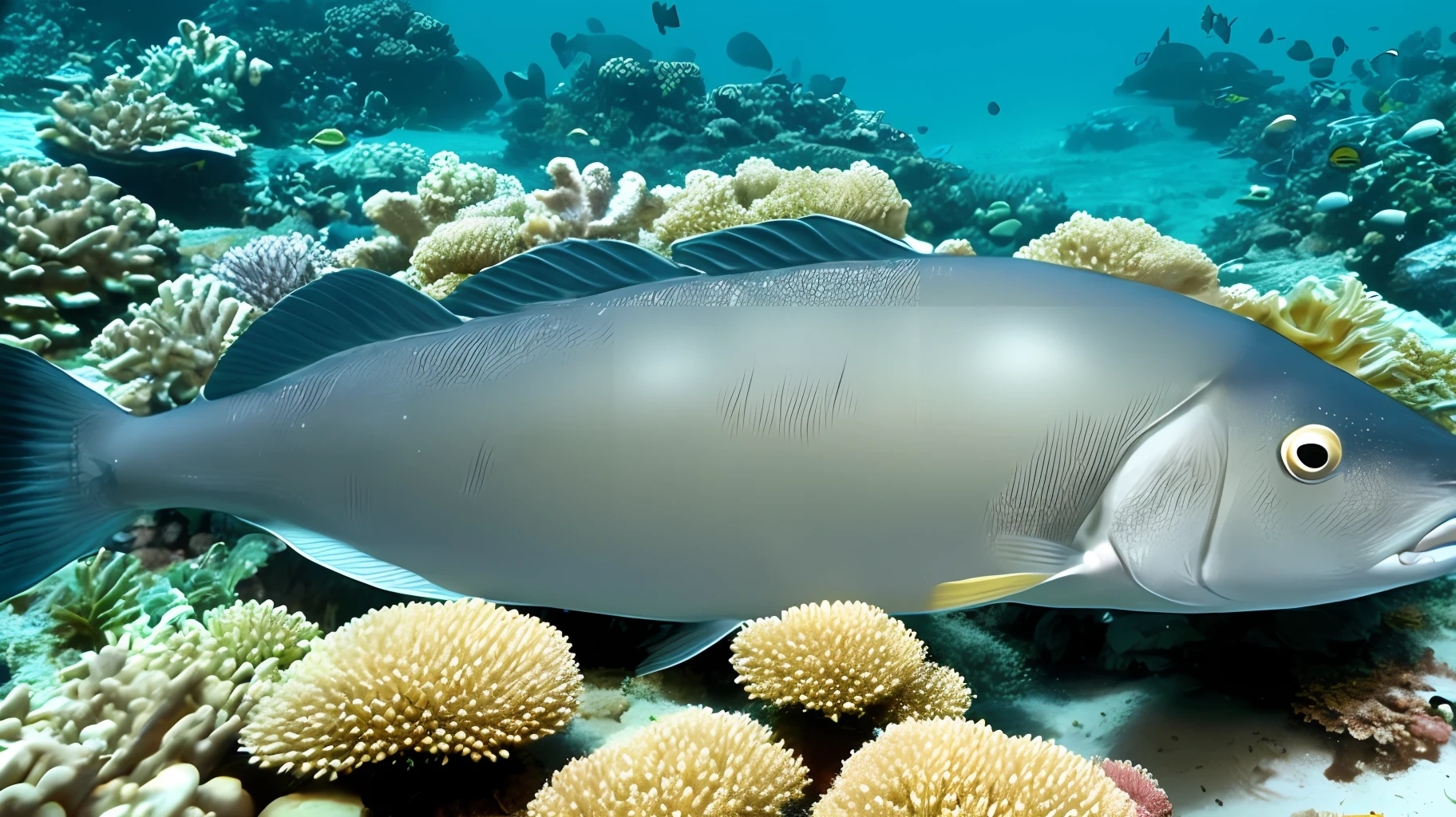 Caranguejo gigante, partindo submarino no meio com suas garras,