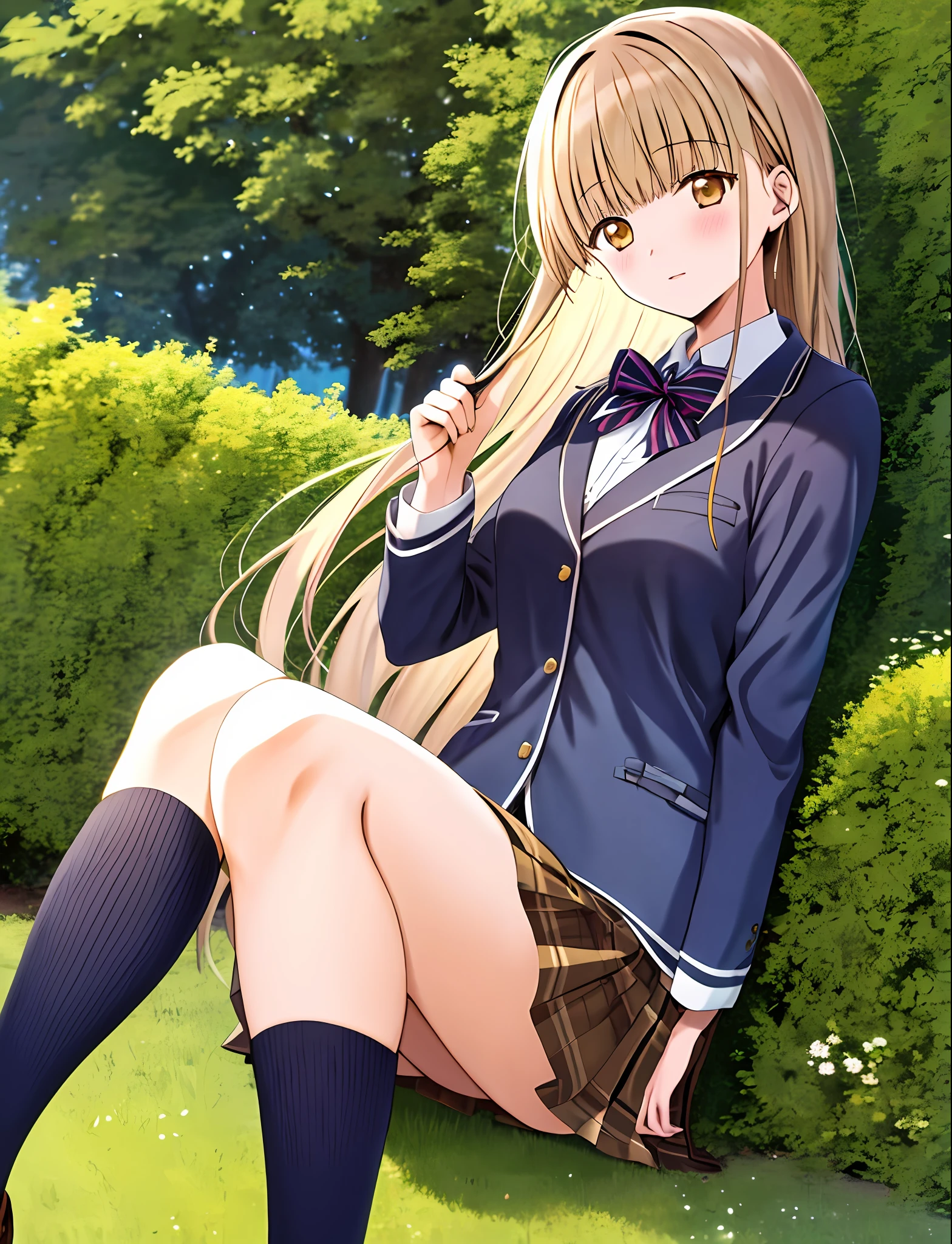 masterpiece, 1girl, Mahiru Shiina, school uniform, aesthetics, character in the middle