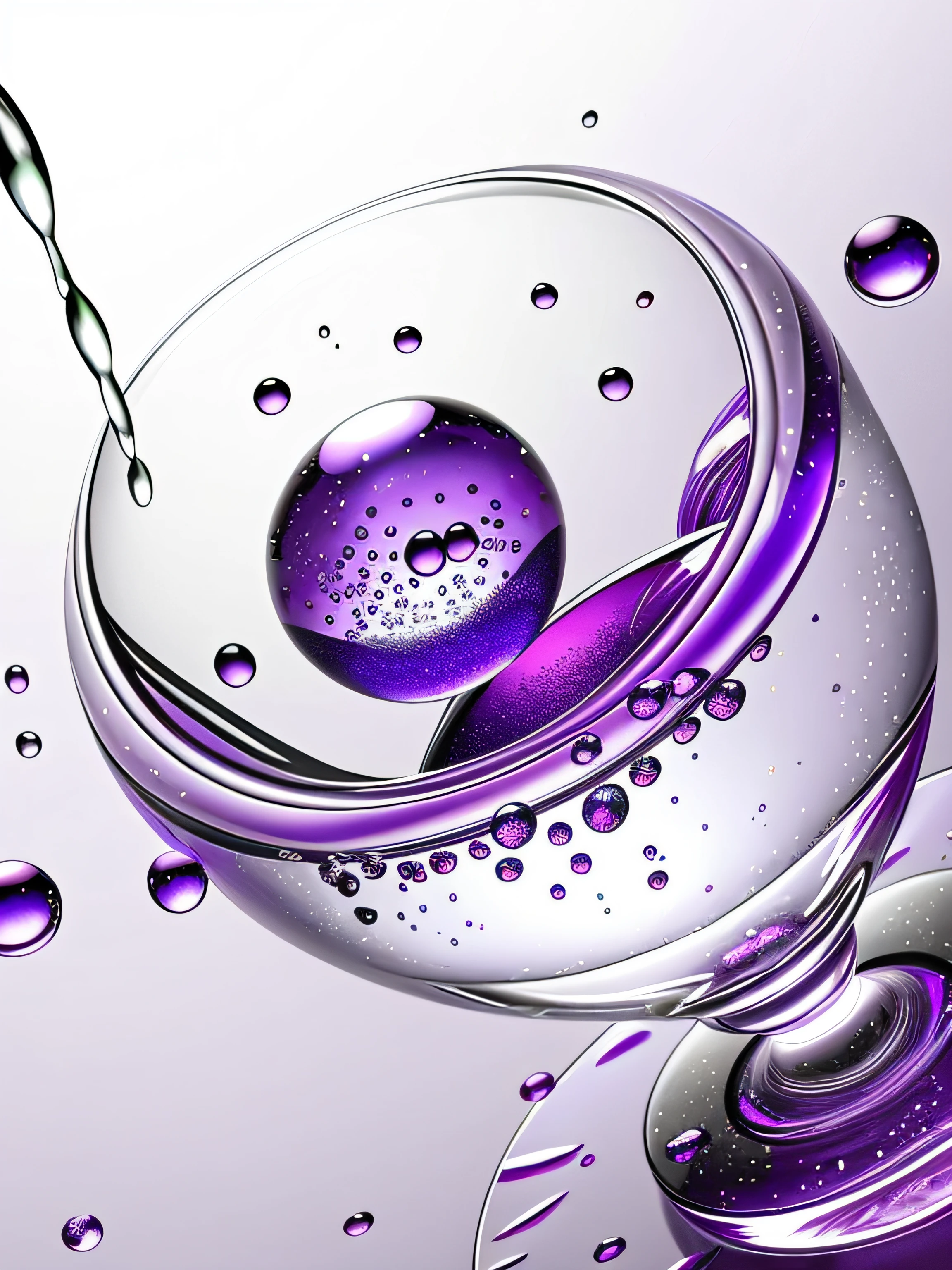 purple Bubbles with waterdroplets in a glass bowl, in the style of glass art, dynamic energy flow, ambient occlusion
luminous spheres, white background, organic formsmuted tones, tinkercore --ar 3:4 --q 5 --s 1000 --iw 2style raw