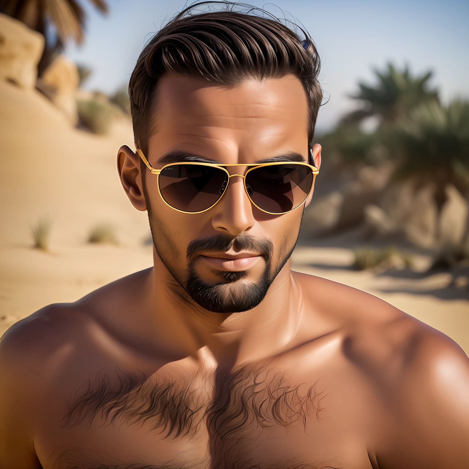 A man with fox ears,perfectface,wears glasses,Hyper-realistic,the best quality,raw,ultra fine photos,Best resolution,sun beam,full-body portraits,Stand up,Exocet suit。Wheat-colored skin,filmgrain,Canon R8 camera,Sharp focus,Visible Pore,Realistic details of skin。beachside,sandbeach,reef --auto