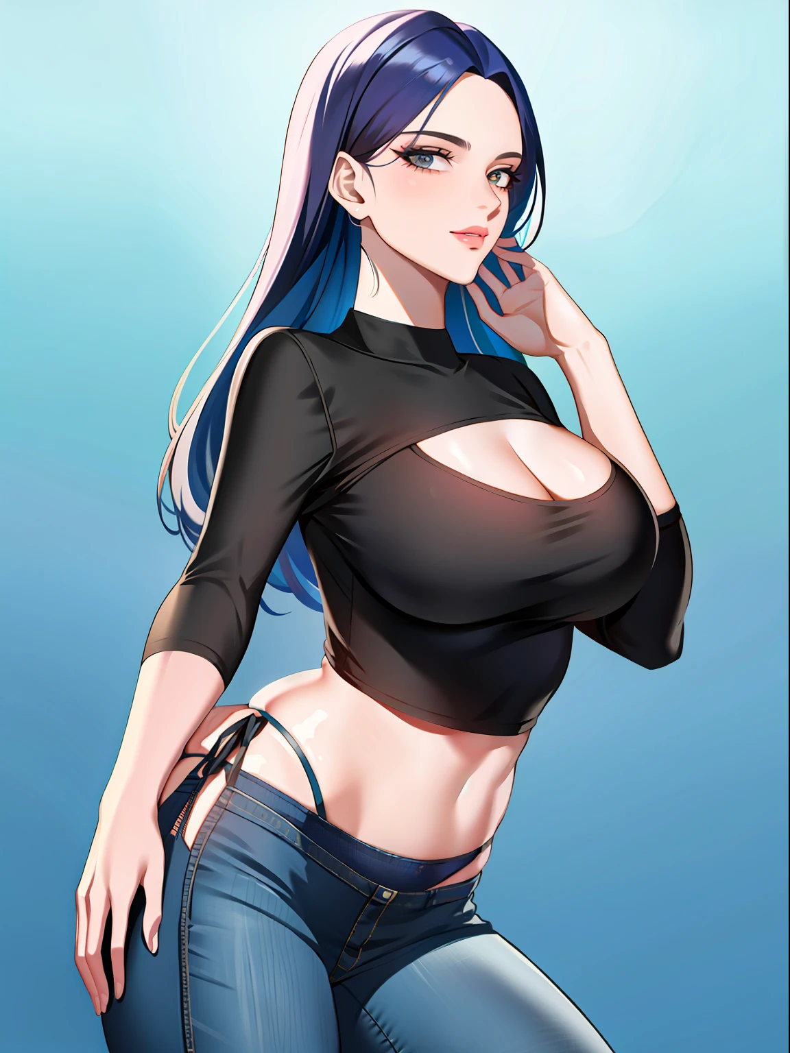 1 bela mulher, melhor qualidade, obra-prima, bunda nua, shorts, microkini, bikini_jeans, vista frontal,
