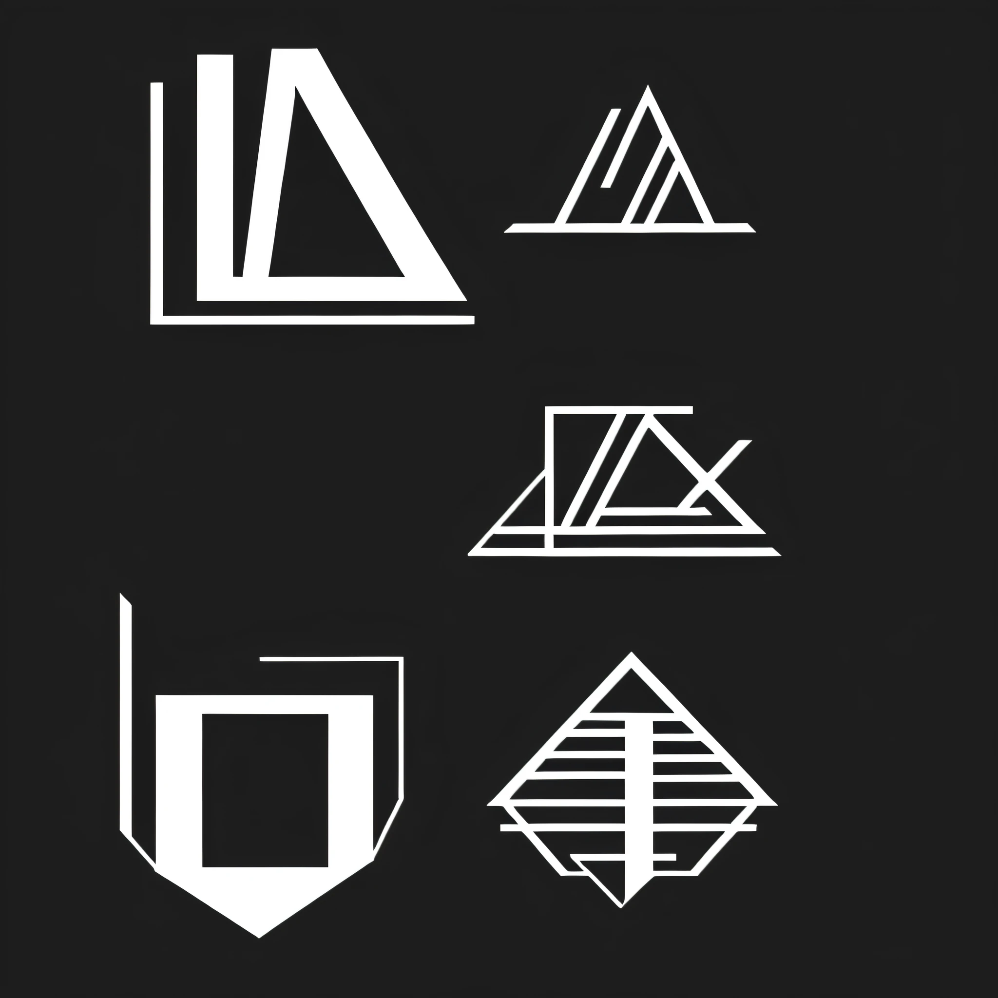 Please generate a logo design in a black minimalist style,An abstract graphic combination containing the letters L and A。The L-shape consists of two vertical line segments,The A-shape consists of a diagonal line and a vertical line segment,The two are combined into a flattened LA logo,The style is simple and stylish,white backgrounid