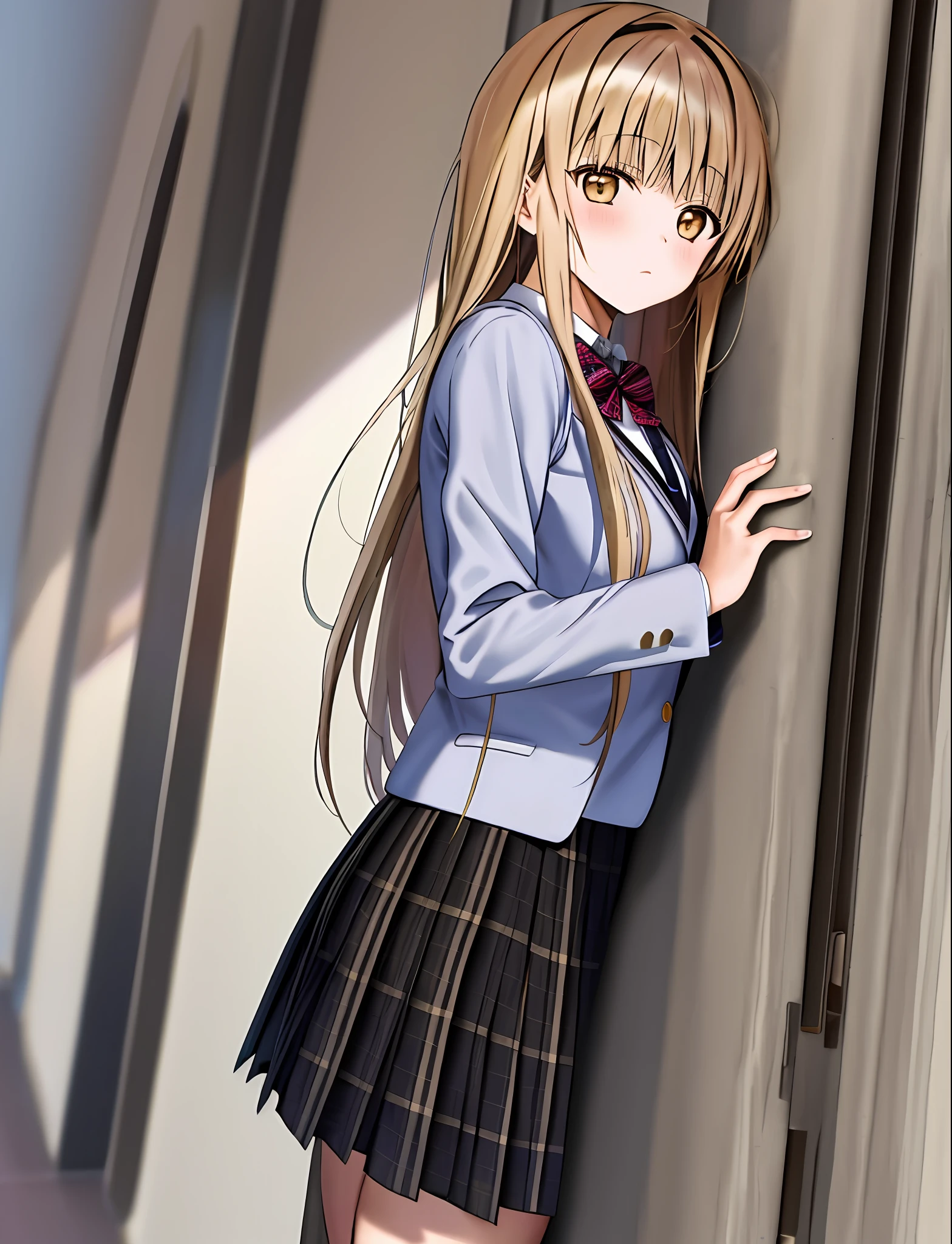masterpiece, 1girl, Mahiru Shiina, school uniform, aesthetics background