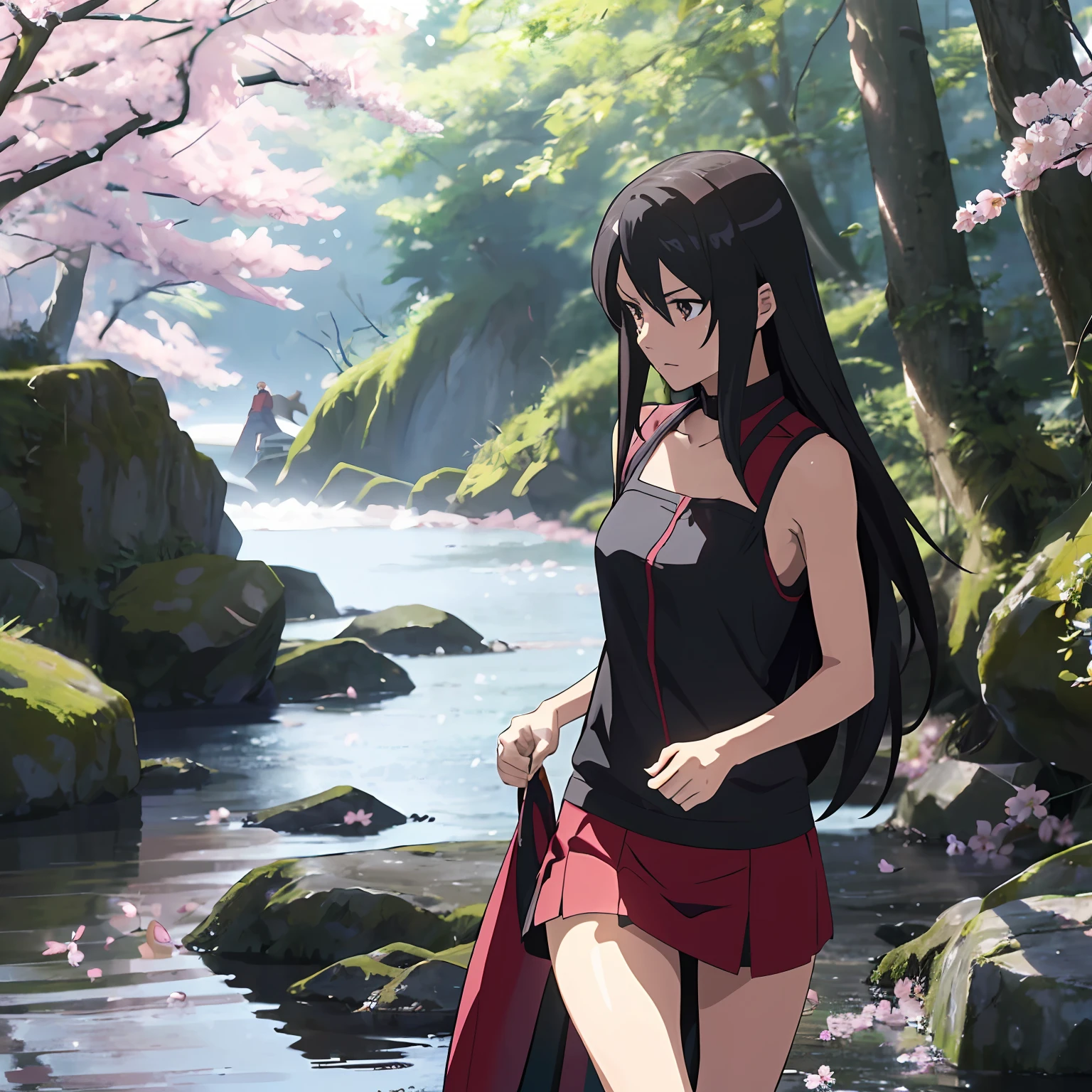 akame ga kill chelsea Anime running in the wildness Top-Qualität、extremelydelicateandbeautiful、((A girlis)、11 Jahre alt cherry blossom --auto