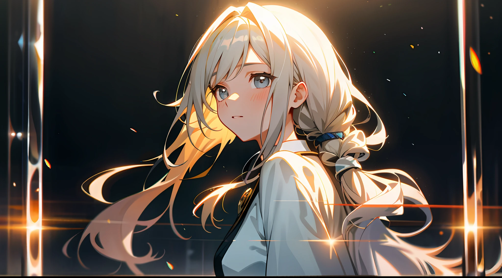 zori,glass,Long-haired girl,Vacated,Light,HD beauty CG