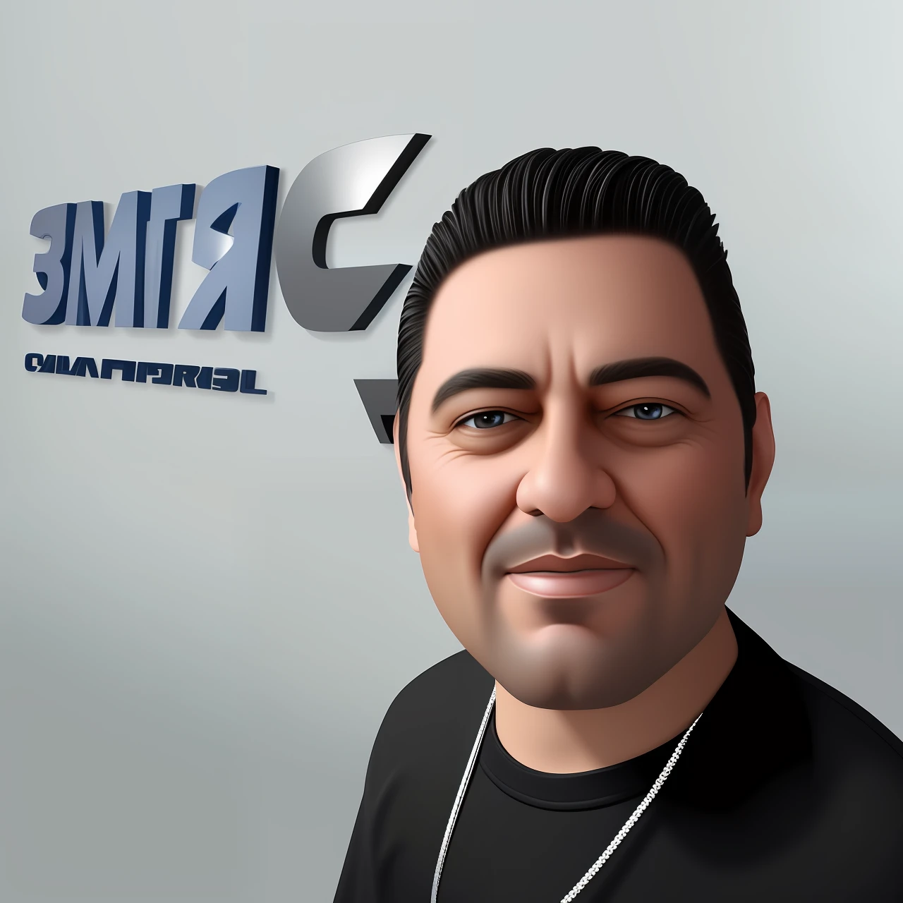 (realistic 3d caricature)