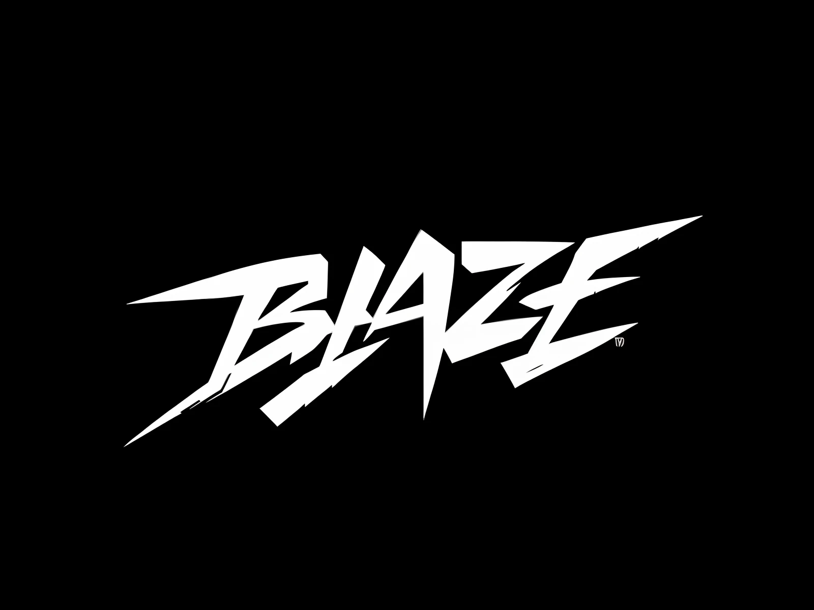 um close up de um logotipo preto e branco com a palavra blaze, bladee from drain gang, Bizzare, logotipo da banda de black metal, /r/Razer, Diamantes em chamas, fonte da banda de black metal, Blades, estilo de logotipo vetorizado, blazing fire, logotipos de metal preto, esmalte, logotipo preto e branco, blast, feito de broze polido, Bizarrrrre