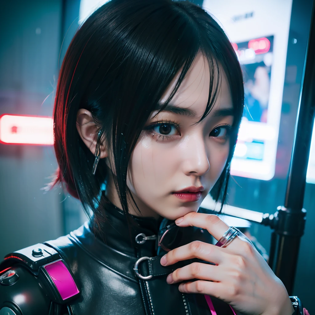 fixing my kiroshi, cyberpunk, lofi, rain