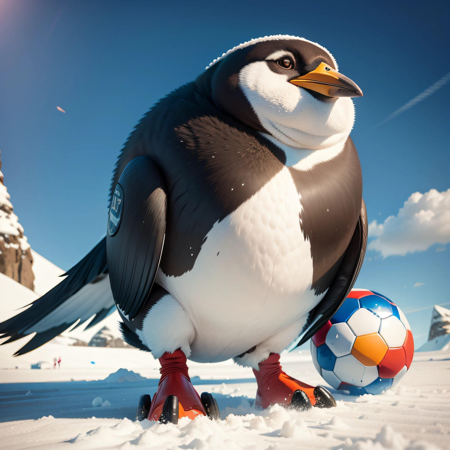Pinguim, Futebol, Bola de Futebol, Antarctica, animal jogando bola, pinguim jogando bola, animal pinguim jogando bola, desenho animado, desenho, desenho pinguim, desenho pinguim jogandfo bola --auto