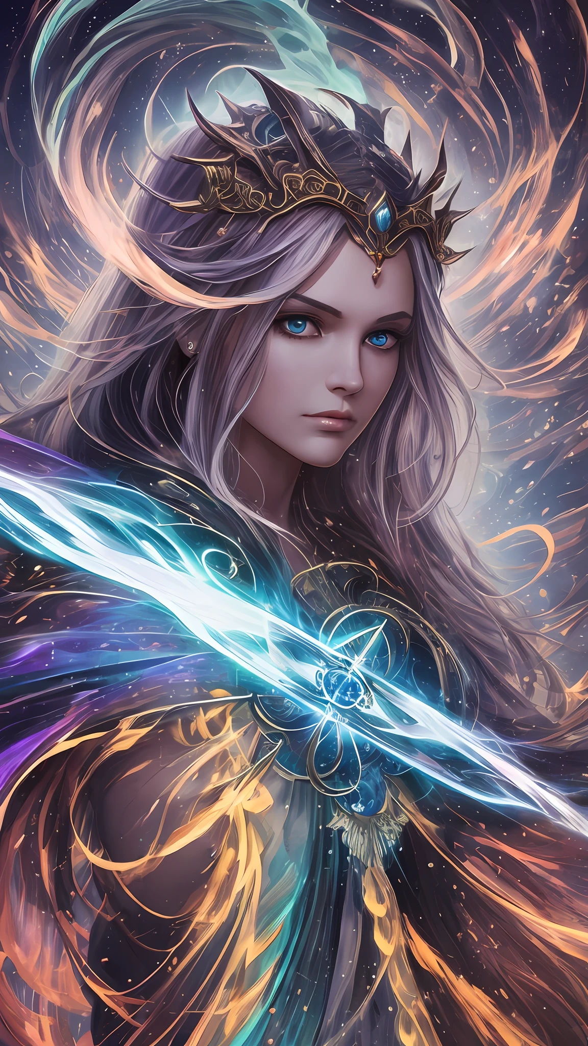 Create an image of a mighty mage with extraordinary powers. This mystical sorcerer possesses ancient knowledge and wields the forces of nature and magic at their command. Visualize the mage in a majestic robe adorned with mystical symbols, surrounded by swirling elemental energies. Use captivating colors to portray the aura of power and wisdom that emanates from this formidable mage, k4 realistic. --auto --s2