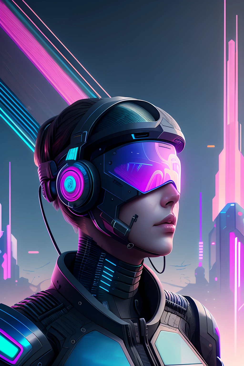 silicon valley virtual reality 1 0 th anniversary, cyberpunk art by android jones, cyberpunk art by beeple!!!, synthwave, darksynth, quantum tracerwave, wireframes, trending on artstation