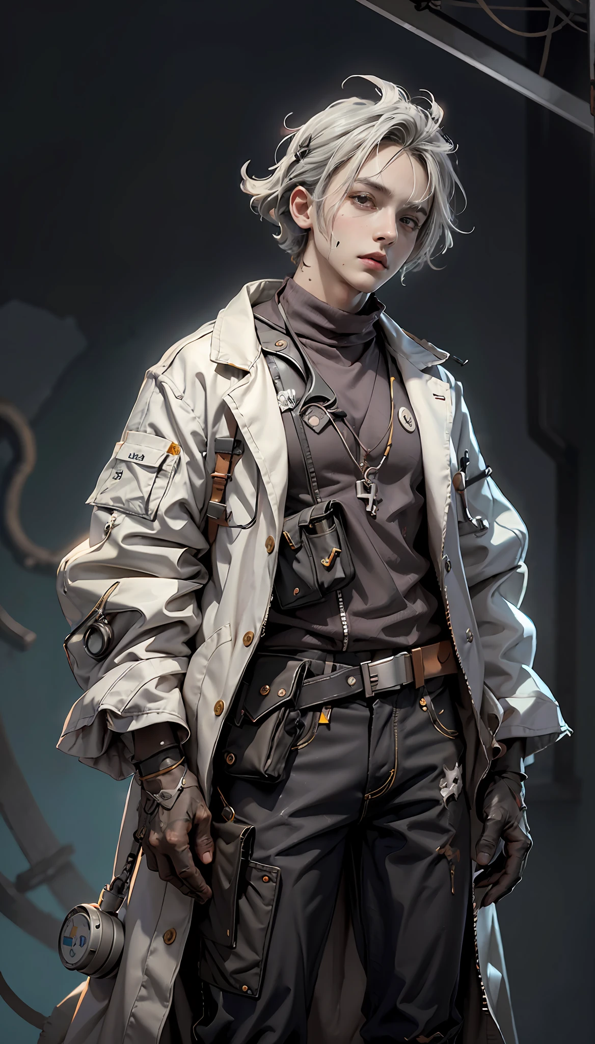 Ideias de personagens para um RPG de zumbi:
2. Brave doctor: um menino com roupas brancas compridas, doctor's lab coat;, with advanced medical skills, able to treat wounds and heal diseases. He is a crucial part of the group's survival.