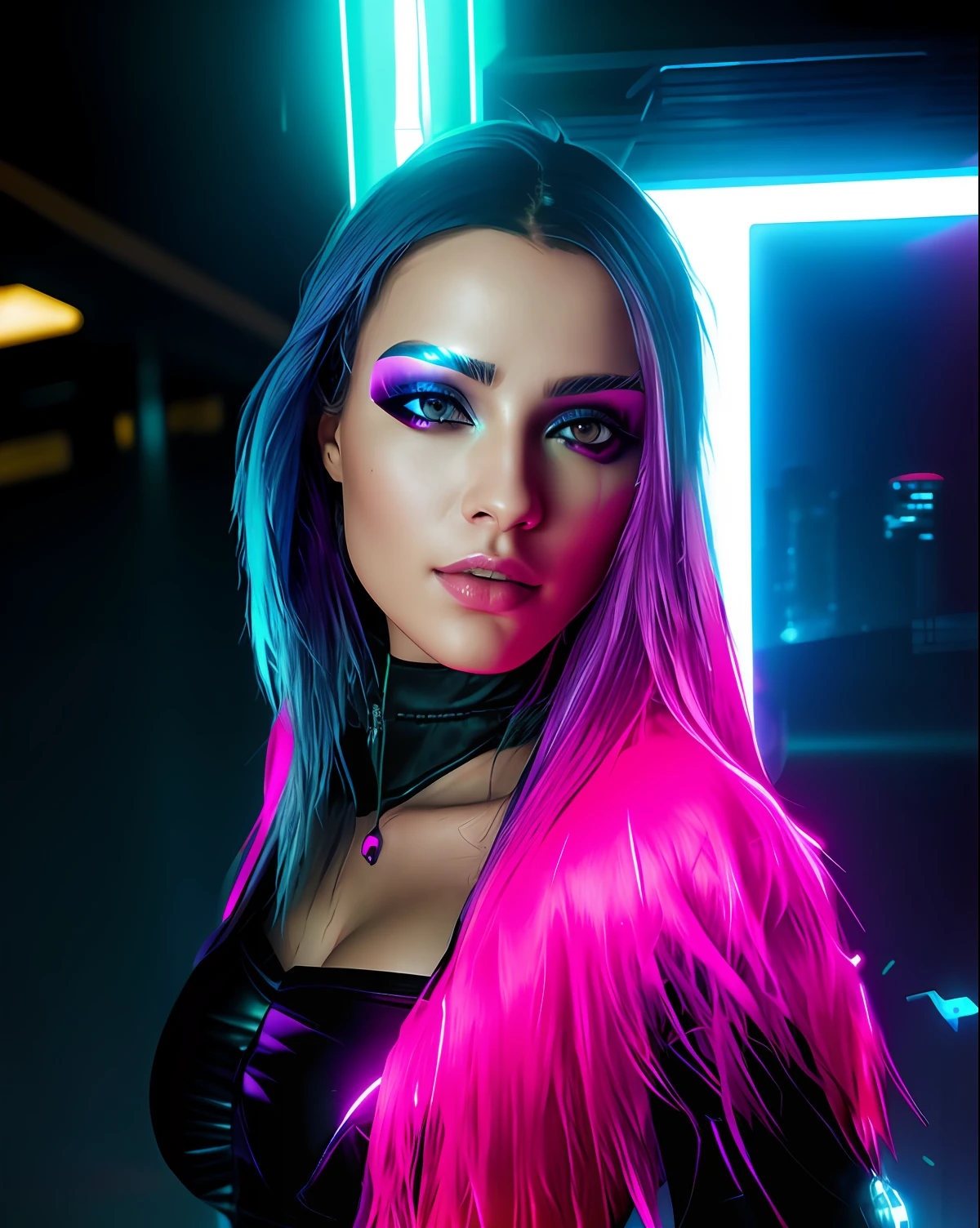 mulher cyberpunk sexy