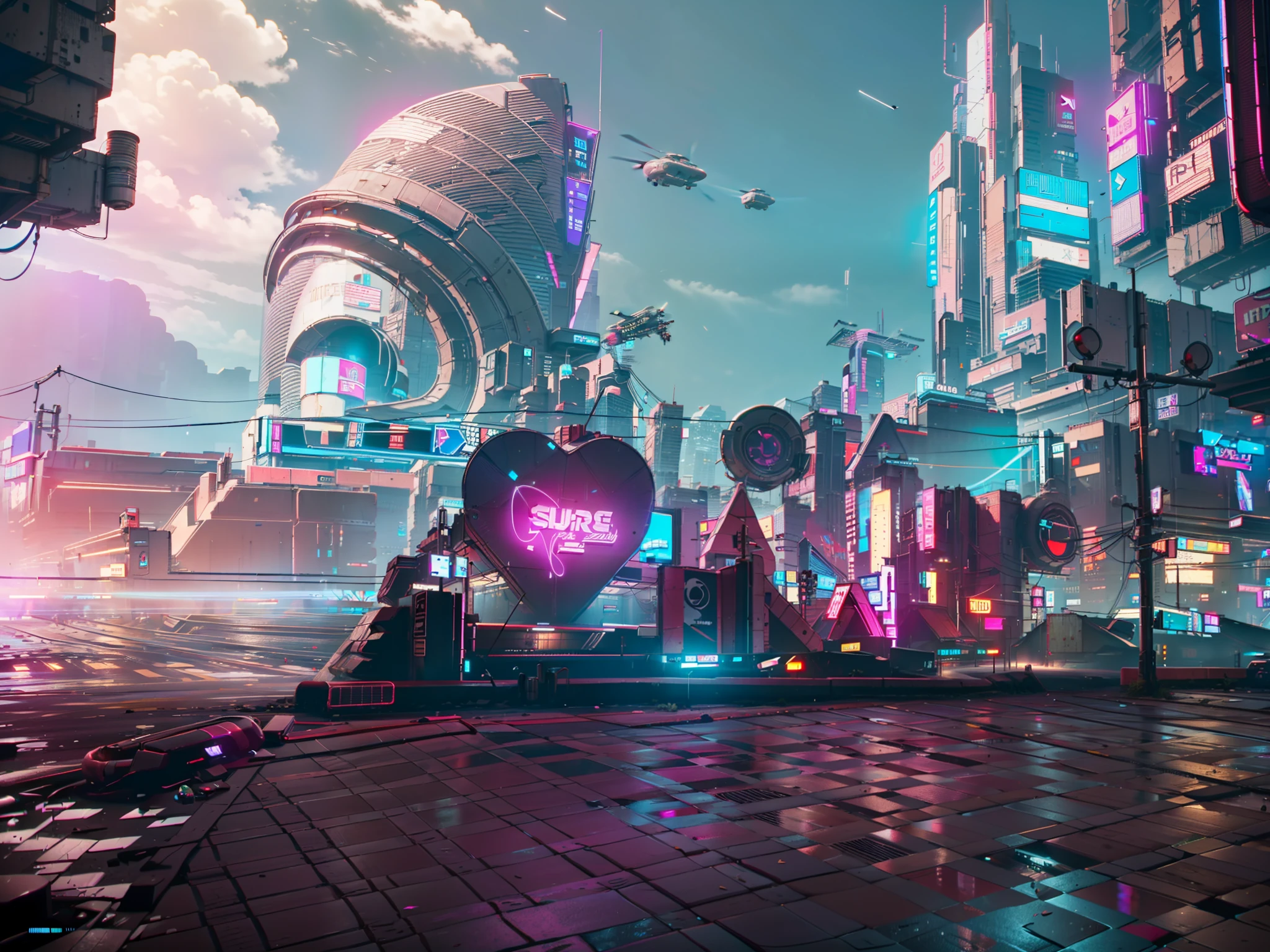 a city of cyberpunk futuristic, UHD, ultra detailed, violet perple cinematic, highres, Anti Aliasing, FKAA, TXAA, RTX, SSAO