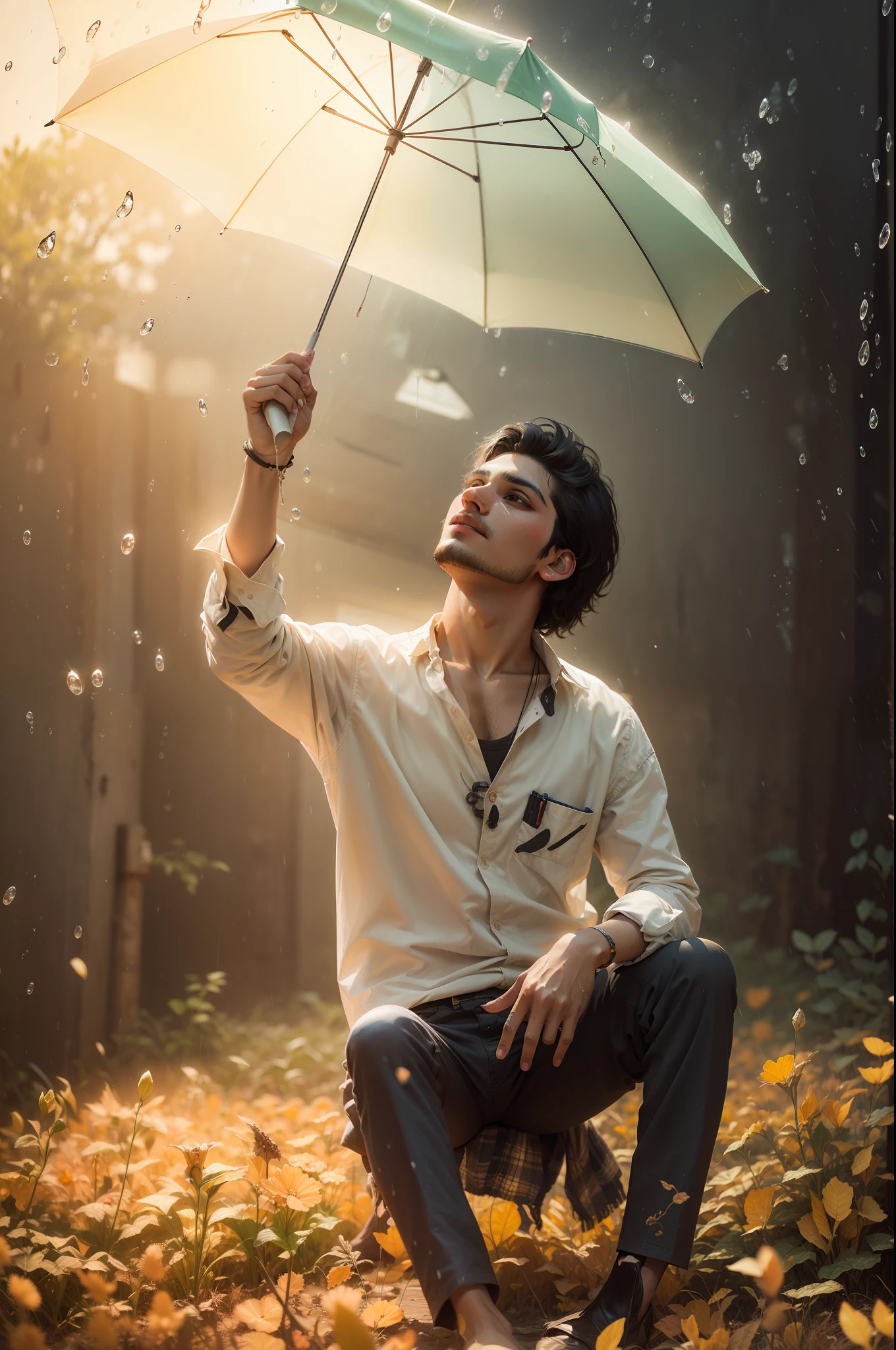 Barish photo MI touching professional photo background change  real face boy