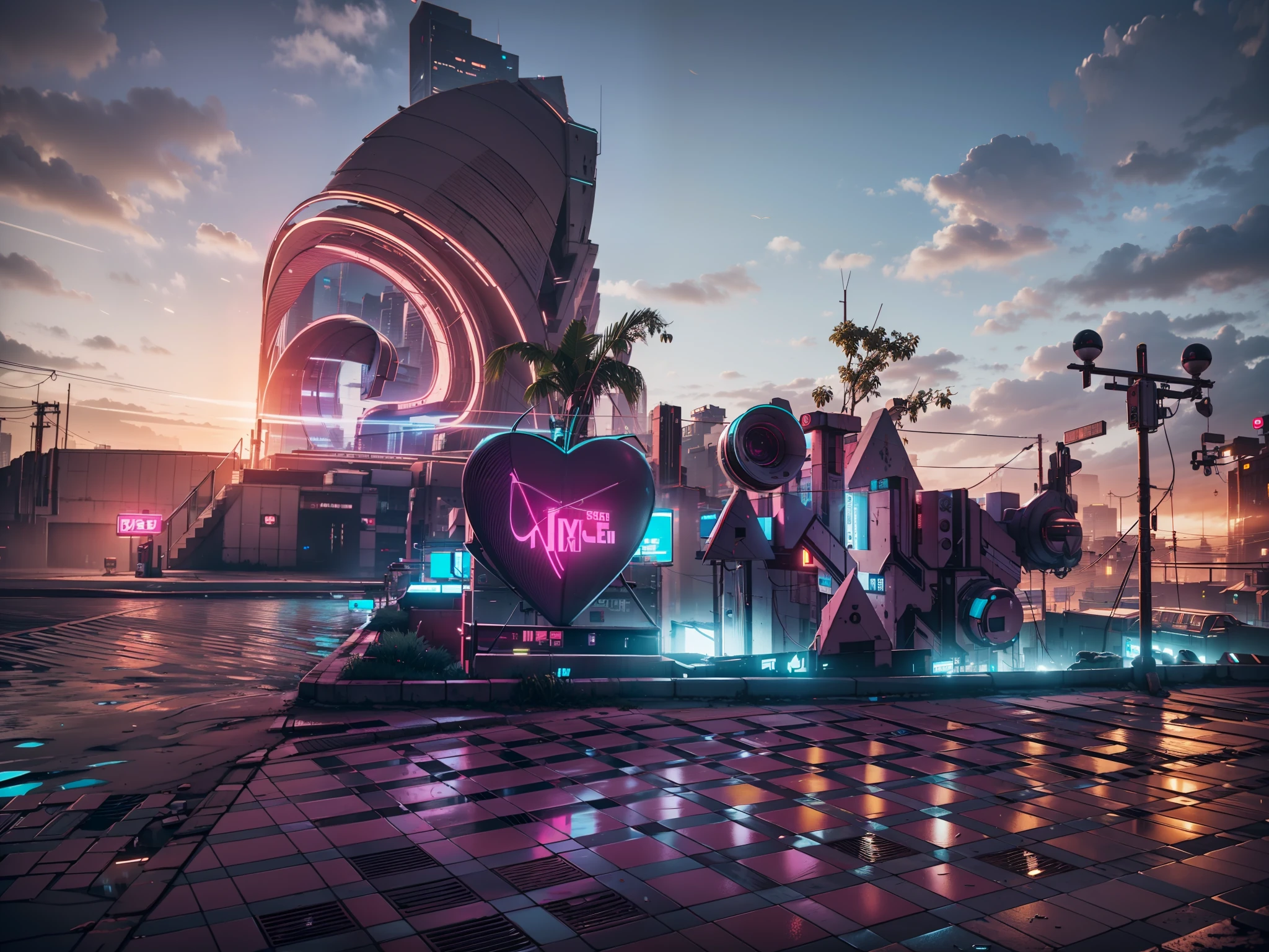 a city cyberpunk, UHD, ultra detailed, violet perple cinematic, highres, Anti Aliasing, FKAA, TXAA, RTX, SSAO