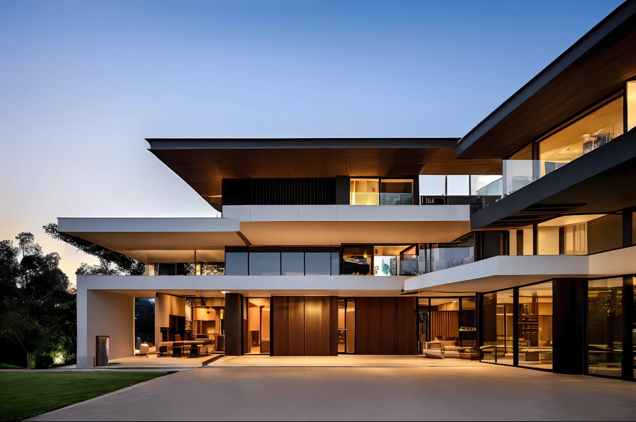 modernvilla, pinkandwhiteandgold, carros, nuvem, sun sunset, brazi, videira, arquitetura, construction, cor viva, obra-prima, melhor qualidade, super detalhado, realista, fotorrealista, 8k, foco nítido,
a photo of a building