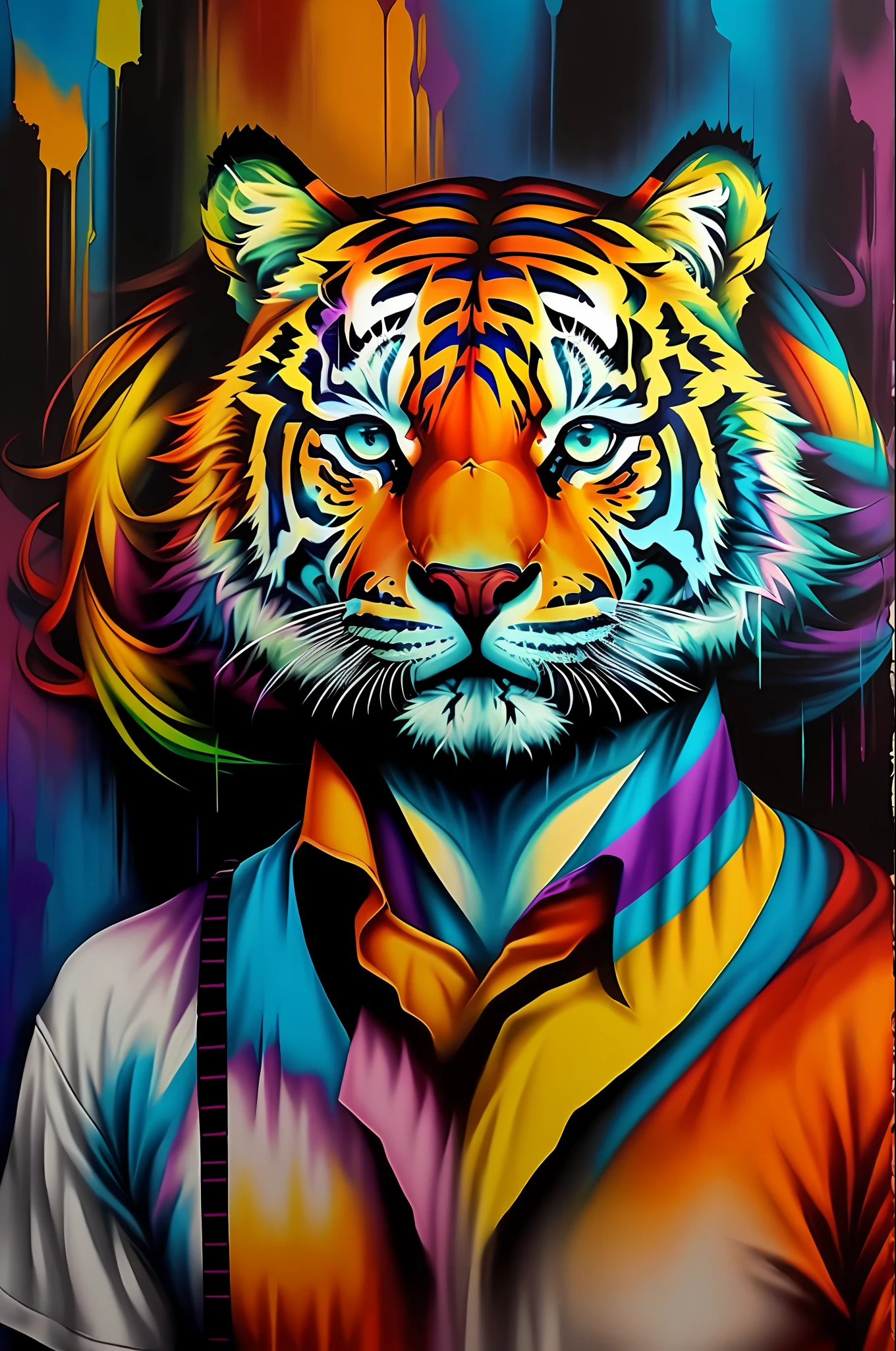 (Tigre), Eduardo Kobra padding ,wall PORTRAIT geometric multidimensional, art, chibi,
yang08k, beautiful, colorful,
masterpieces, top quality, best quality, official art, beautiful and aesthetic,