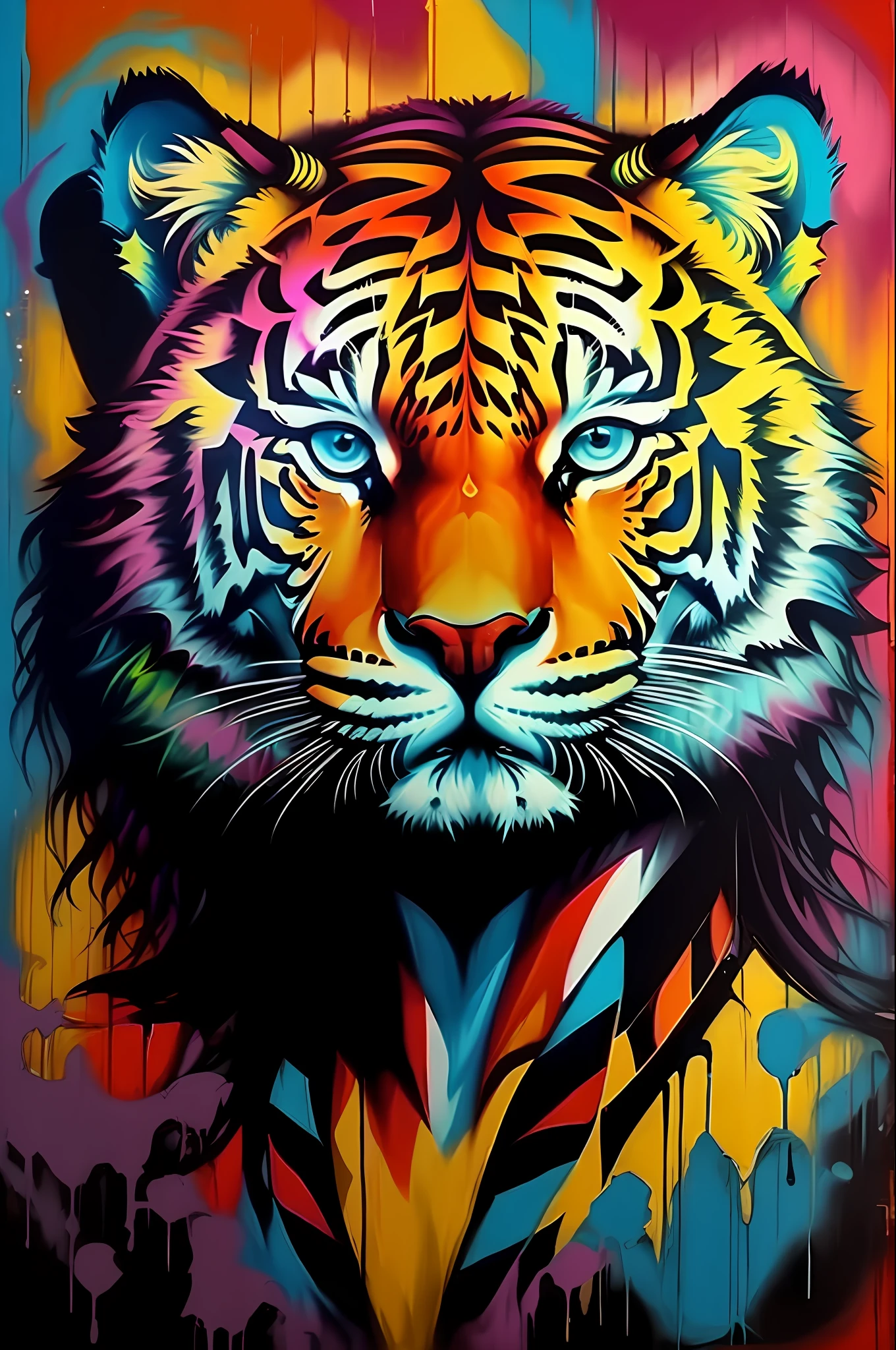 (Tigre), Eduardo Kobra padding ,wall PORTRAIT geometric multidimensional, art, chibi,
yang08k, beautiful, colorful,
masterpieces, top quality, best quality, official art, beautiful and aesthetic,